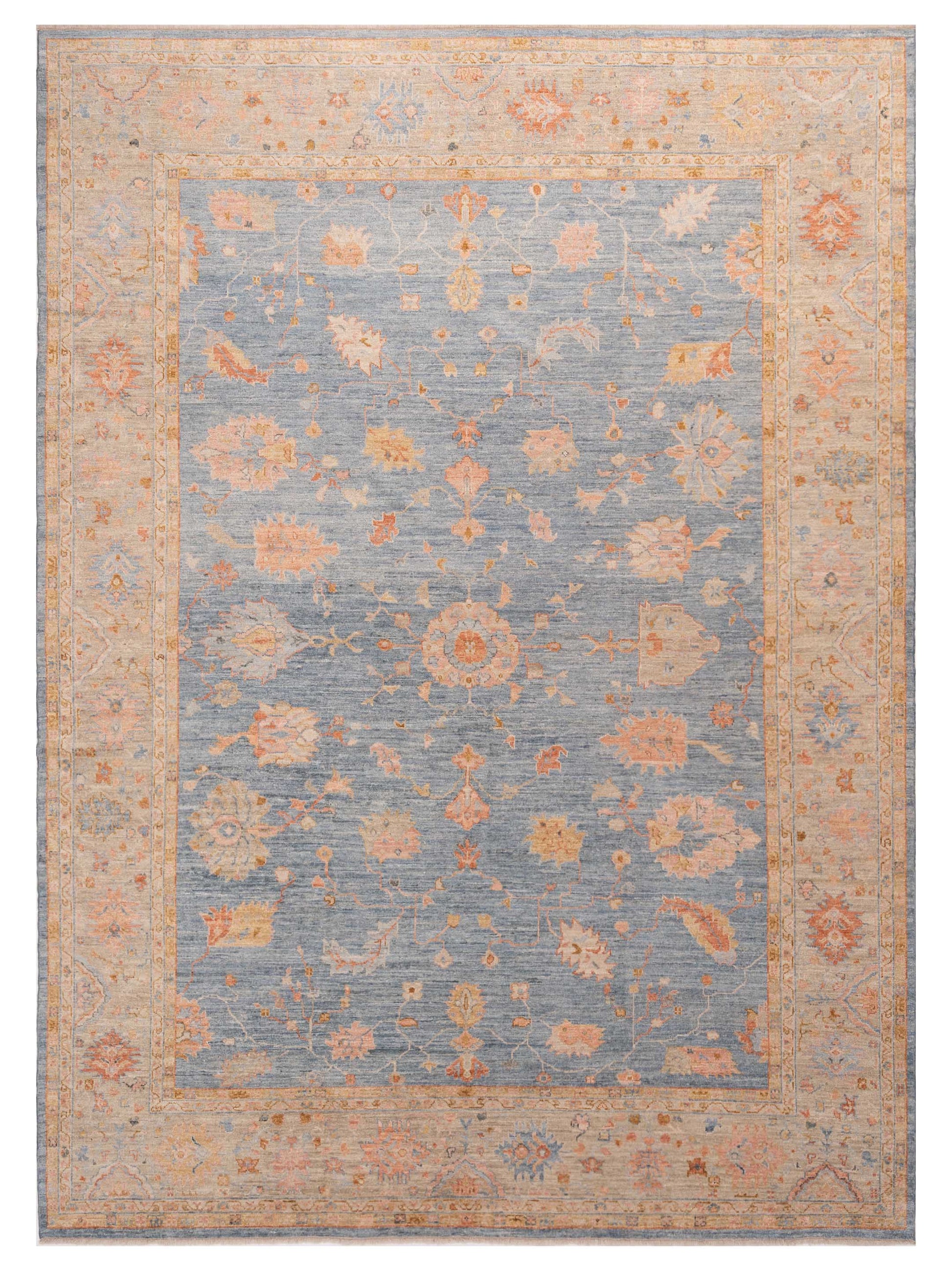 Anadol Angora Oushak  Blue Light Brown Traditional