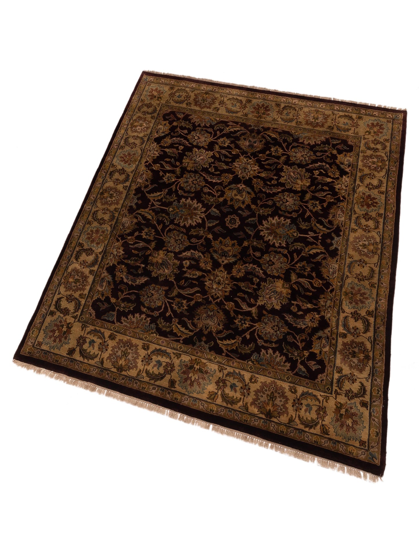 Royal 91654 Purple Ivory 8.4x10.1 Hand Knotted Rug