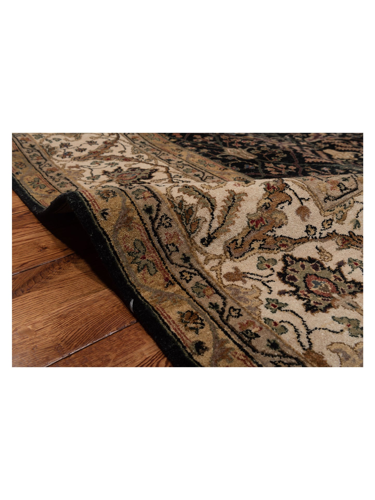Platinum 115024 Navy Ivory 7.11x10.1 Hand Knotted Rug