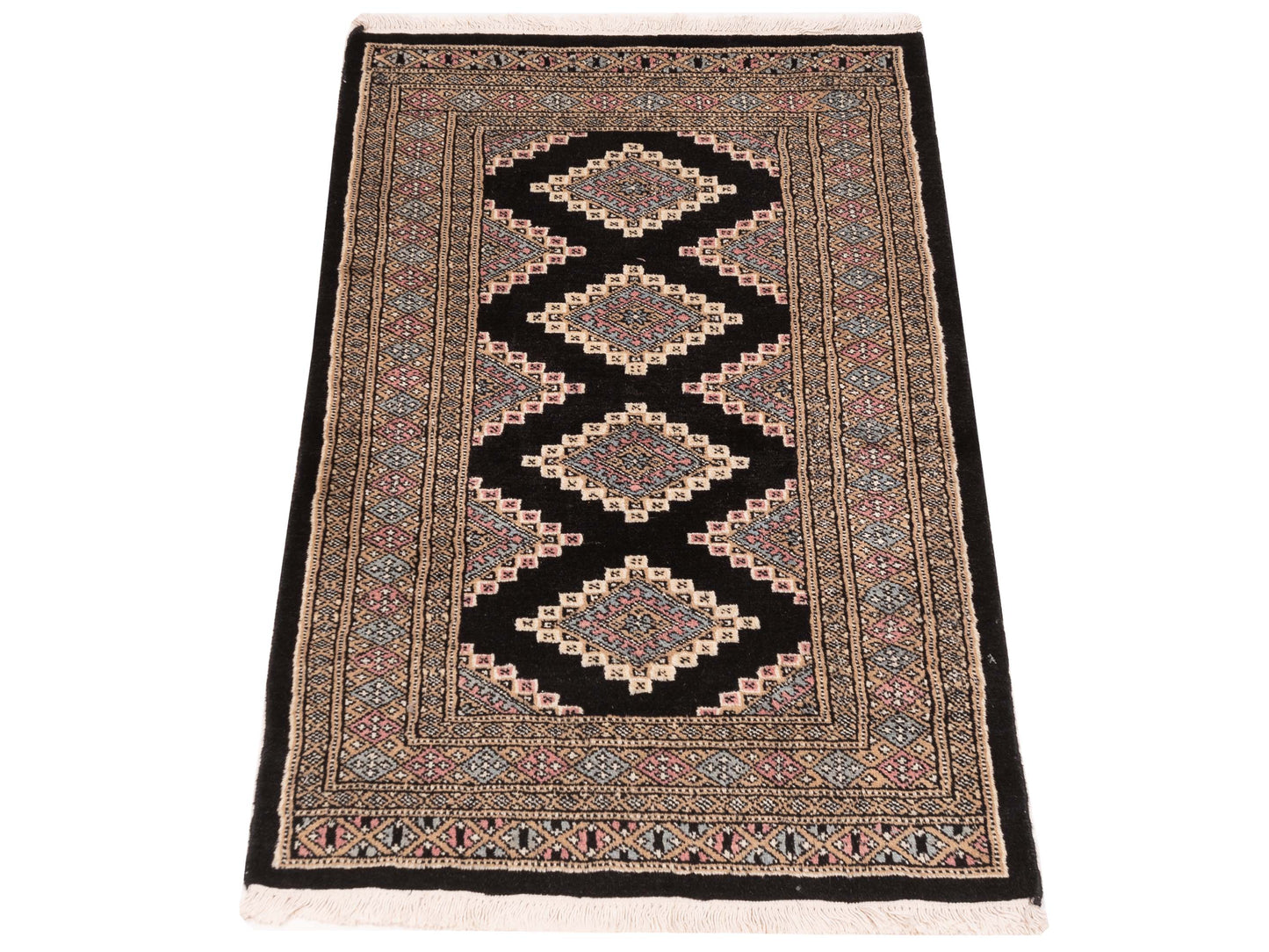 Bokhara 146617 Black Beige 2.7x4.2 Hand Knotted Rug