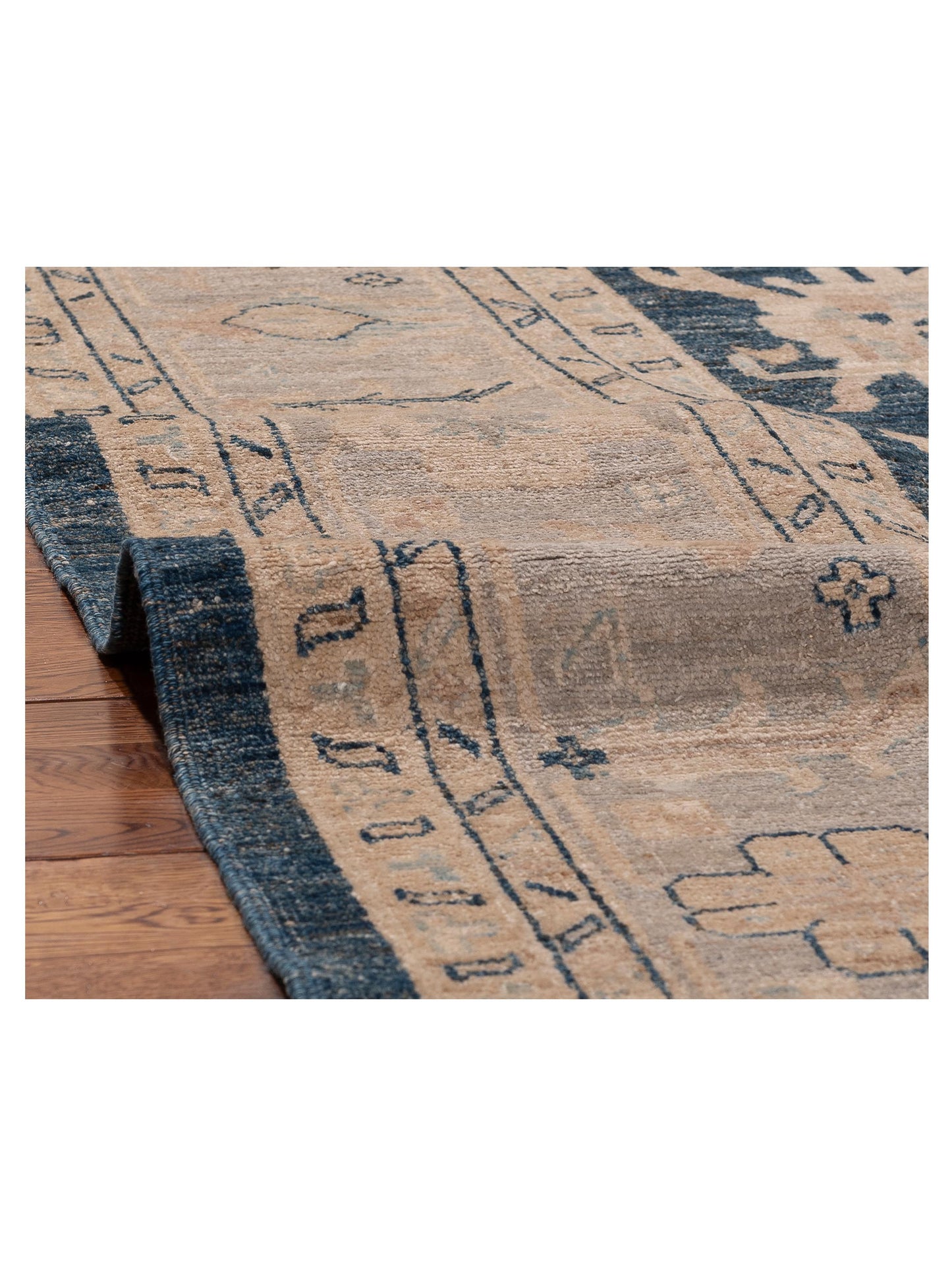 Anadol Oushak 156026 Blue Silver 9x11.10 Hand Knotted Rug