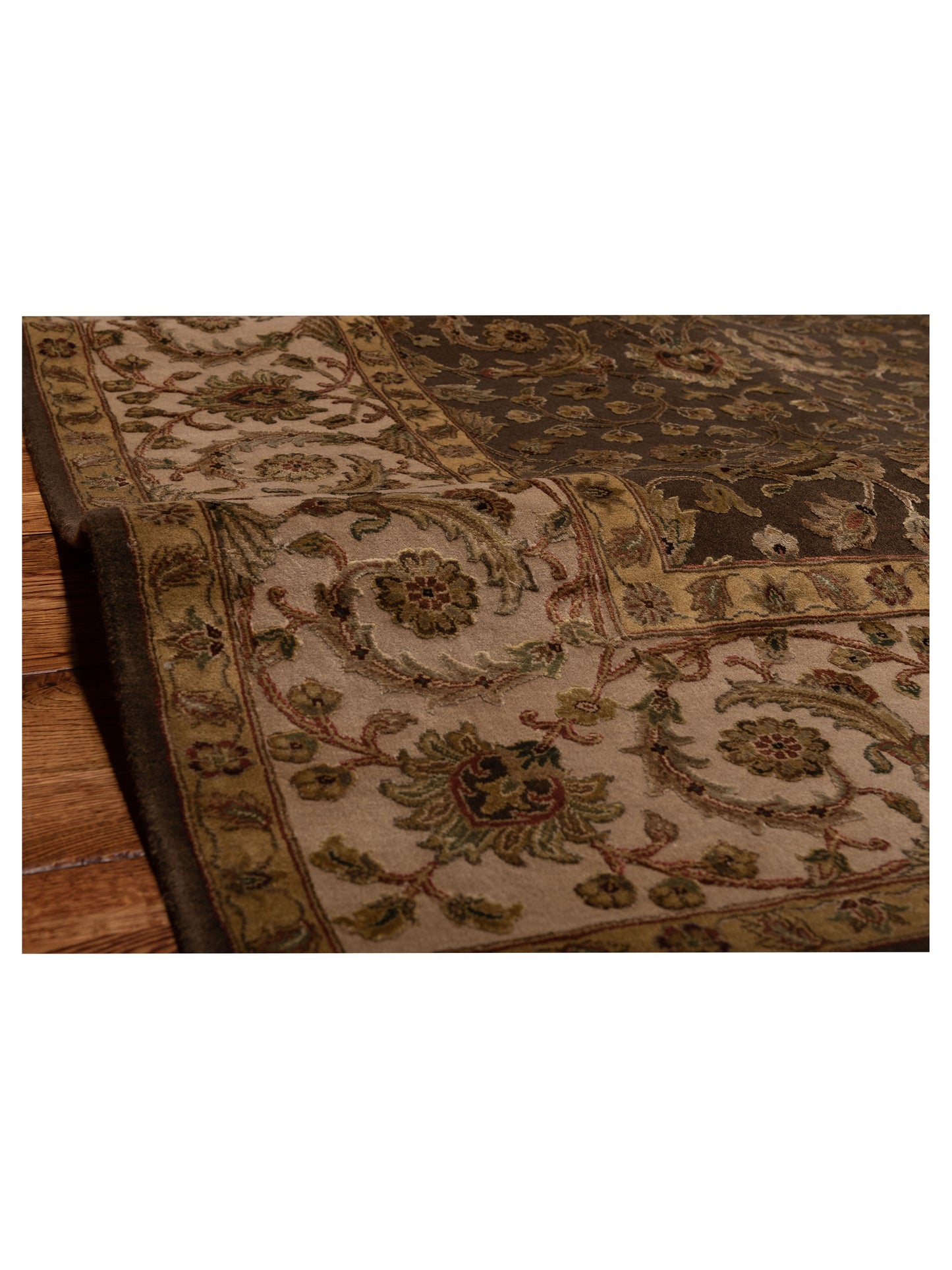 Imperial Silk 121032 Brown Beige 8.2x10.1 Hand Knotted Rug
