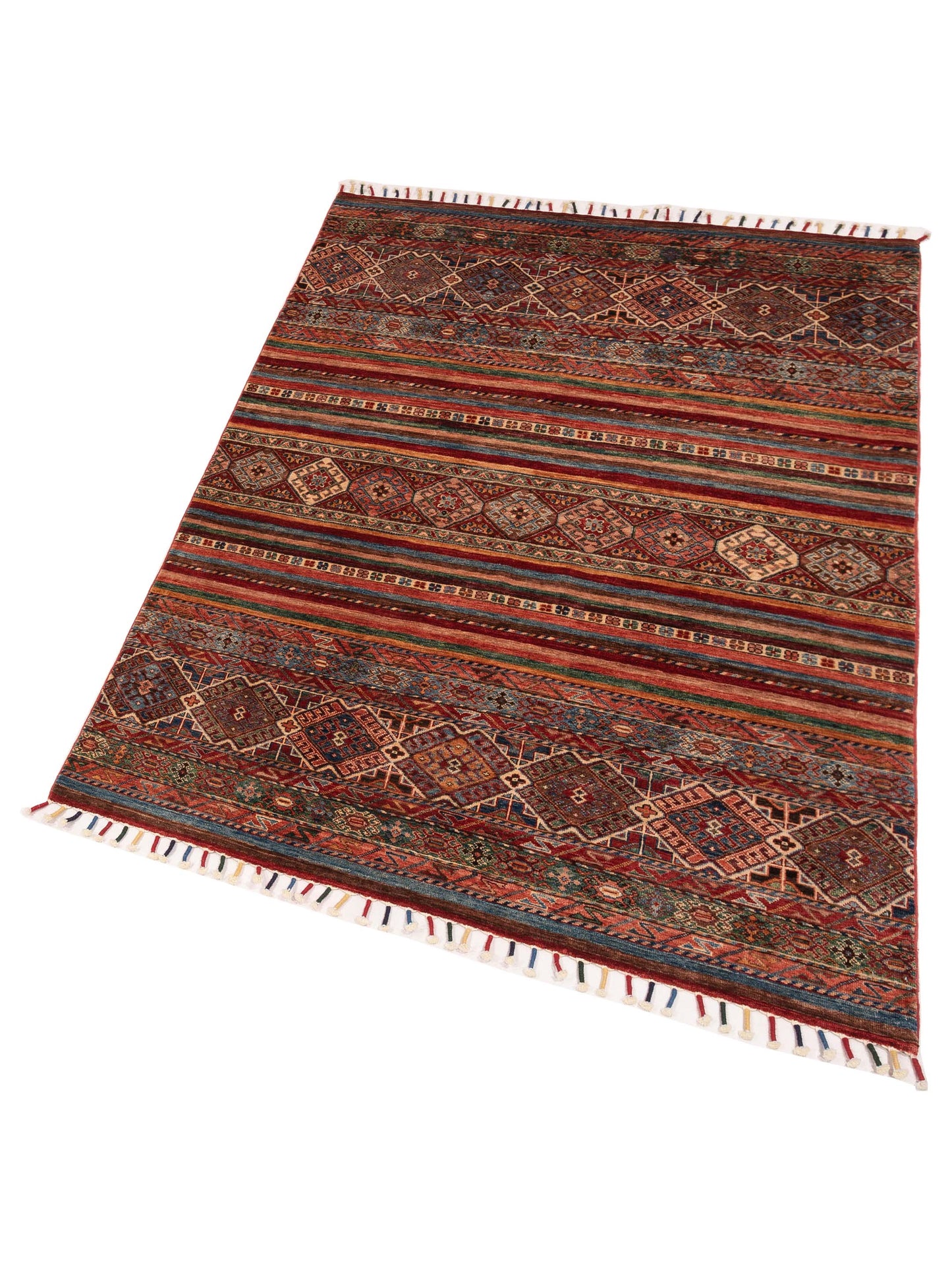 Khorjin 145486 Multi 4.11x6.10 Hand Knotted Rug