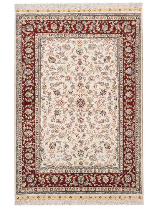 Pasha Pure Silk  Ivory Red Transitional