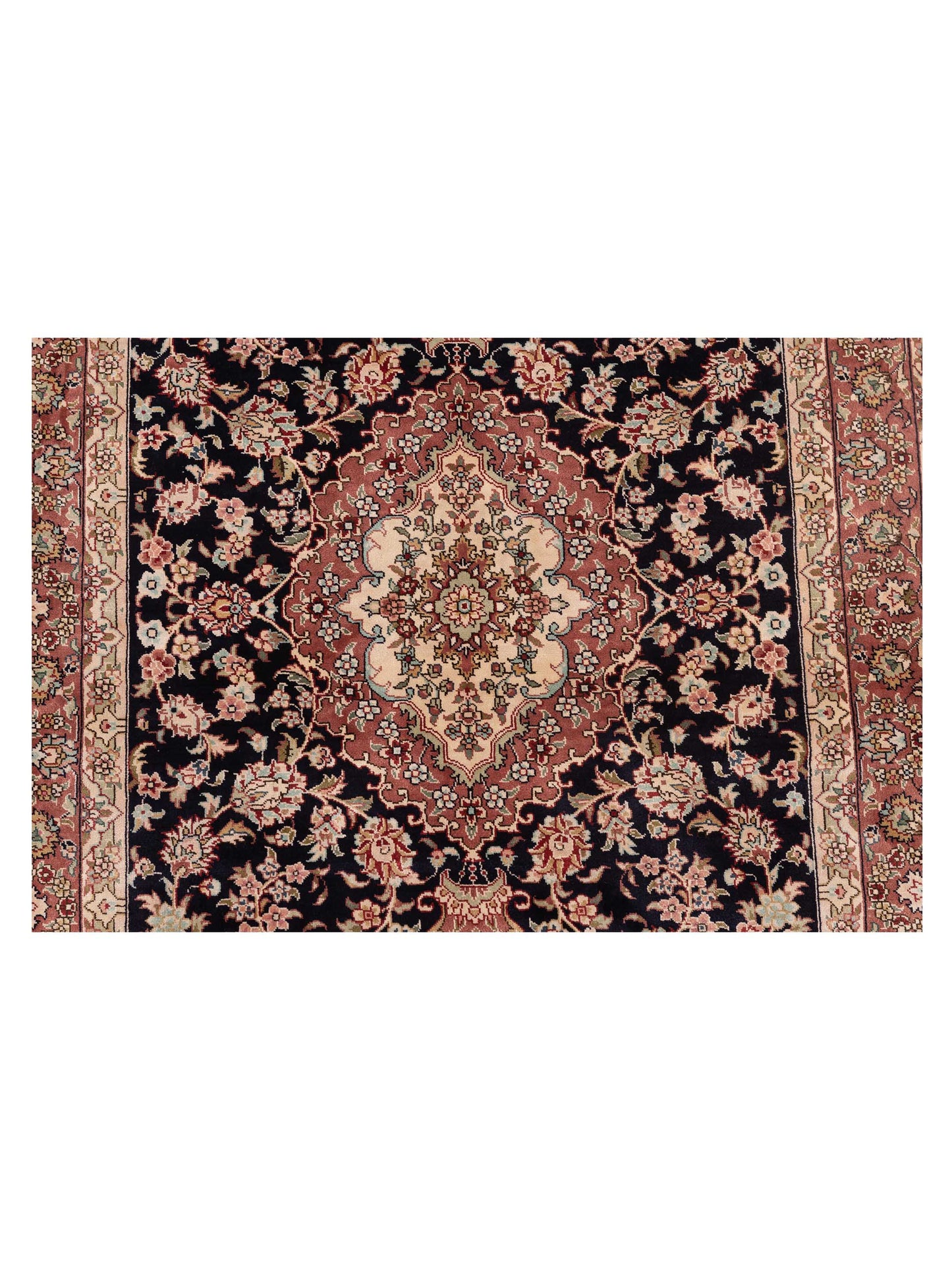 Pure Silk 125283 Navy Plum 2.7x4 Hand Knotted Rug