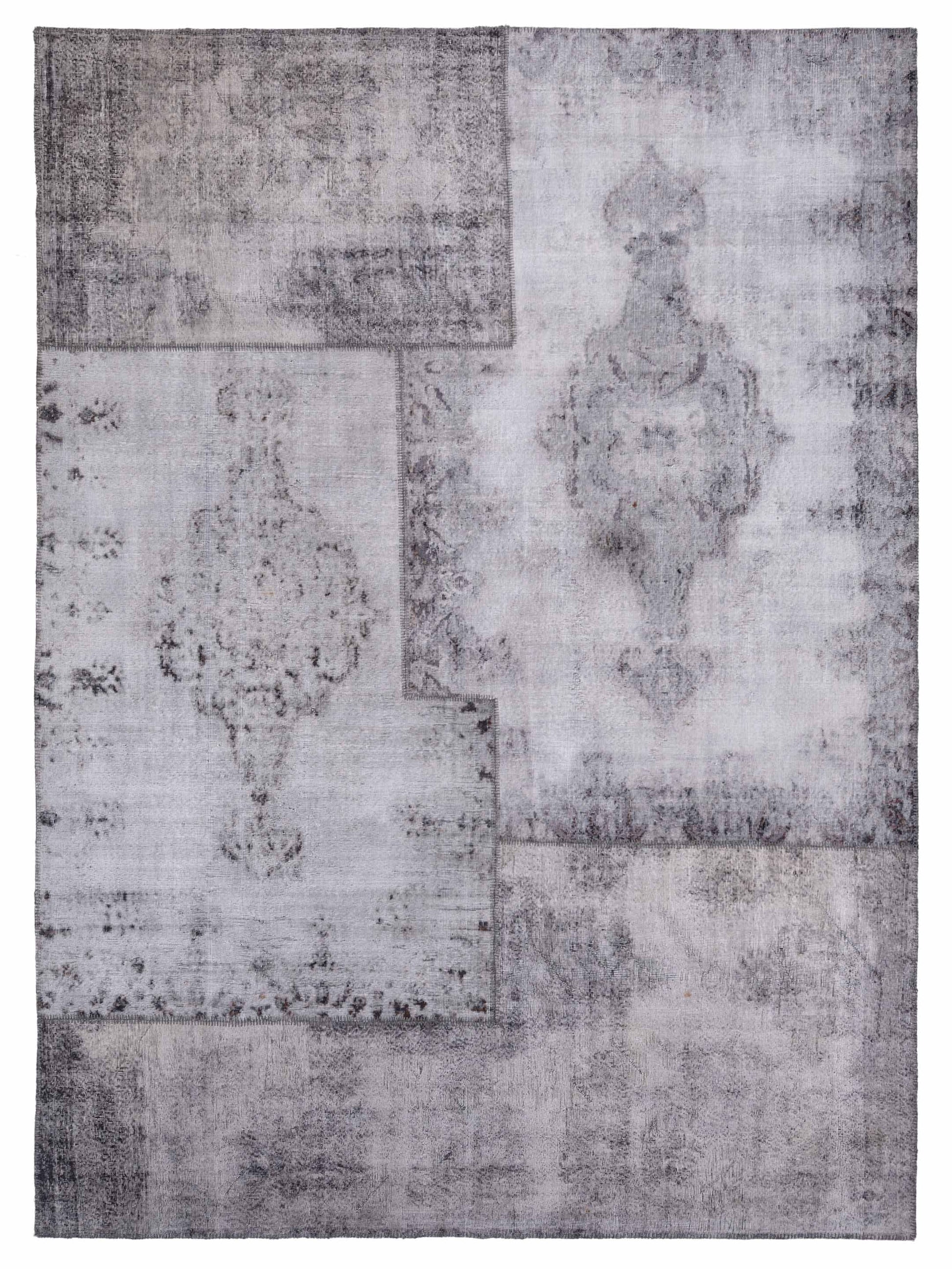 Pasha Turkish Vestige Patchwork  Gray  Contemporary