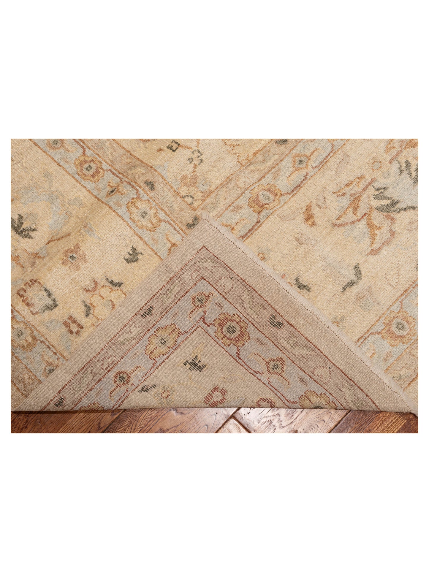 Angora Oushak 134477 Ivory Ivory 13.8x16.11 Hand Knotted Rug
