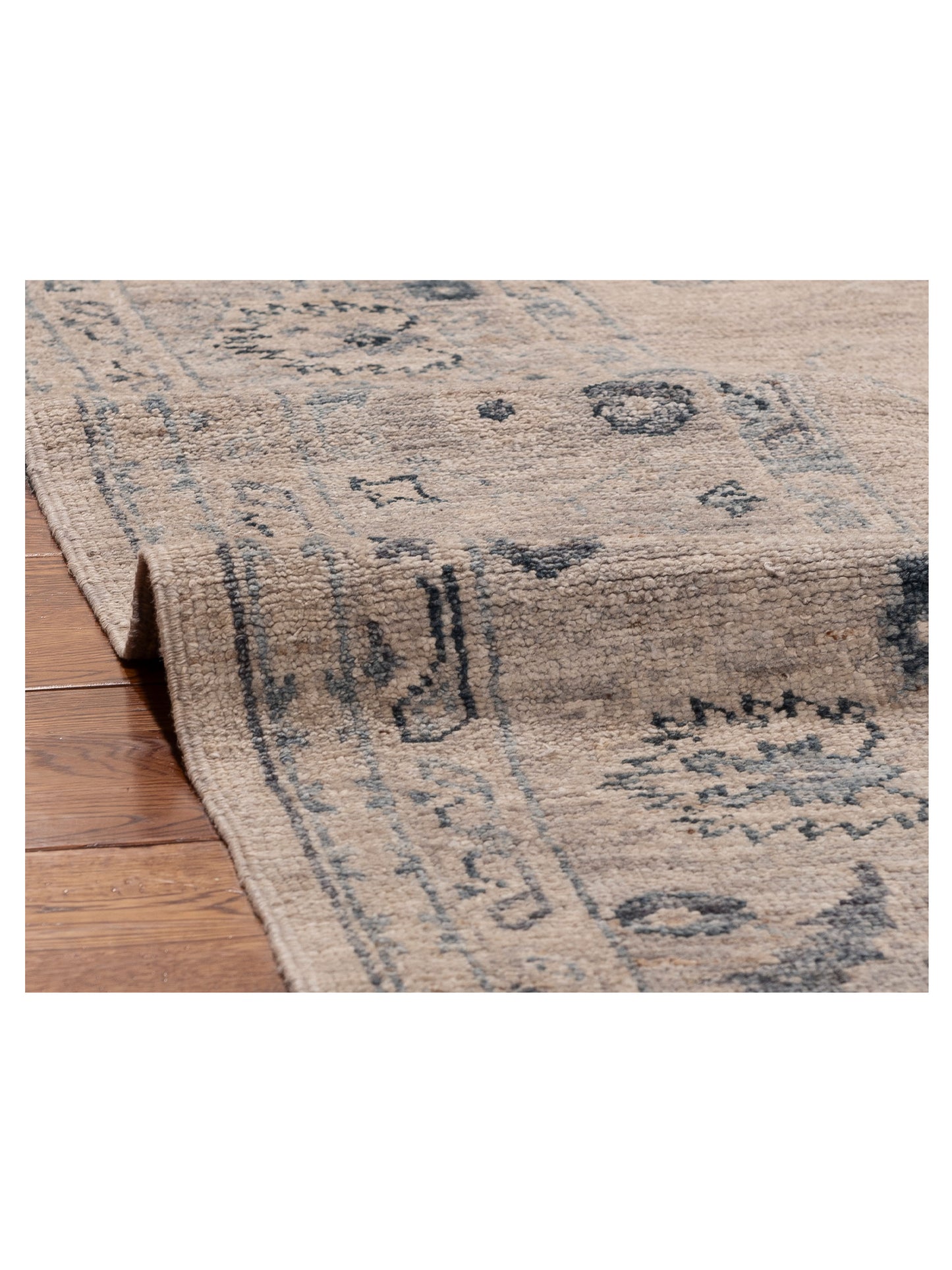 Angora Oushak 156092 Silver Gray 9.1x11.3 Hand Knotted Rug