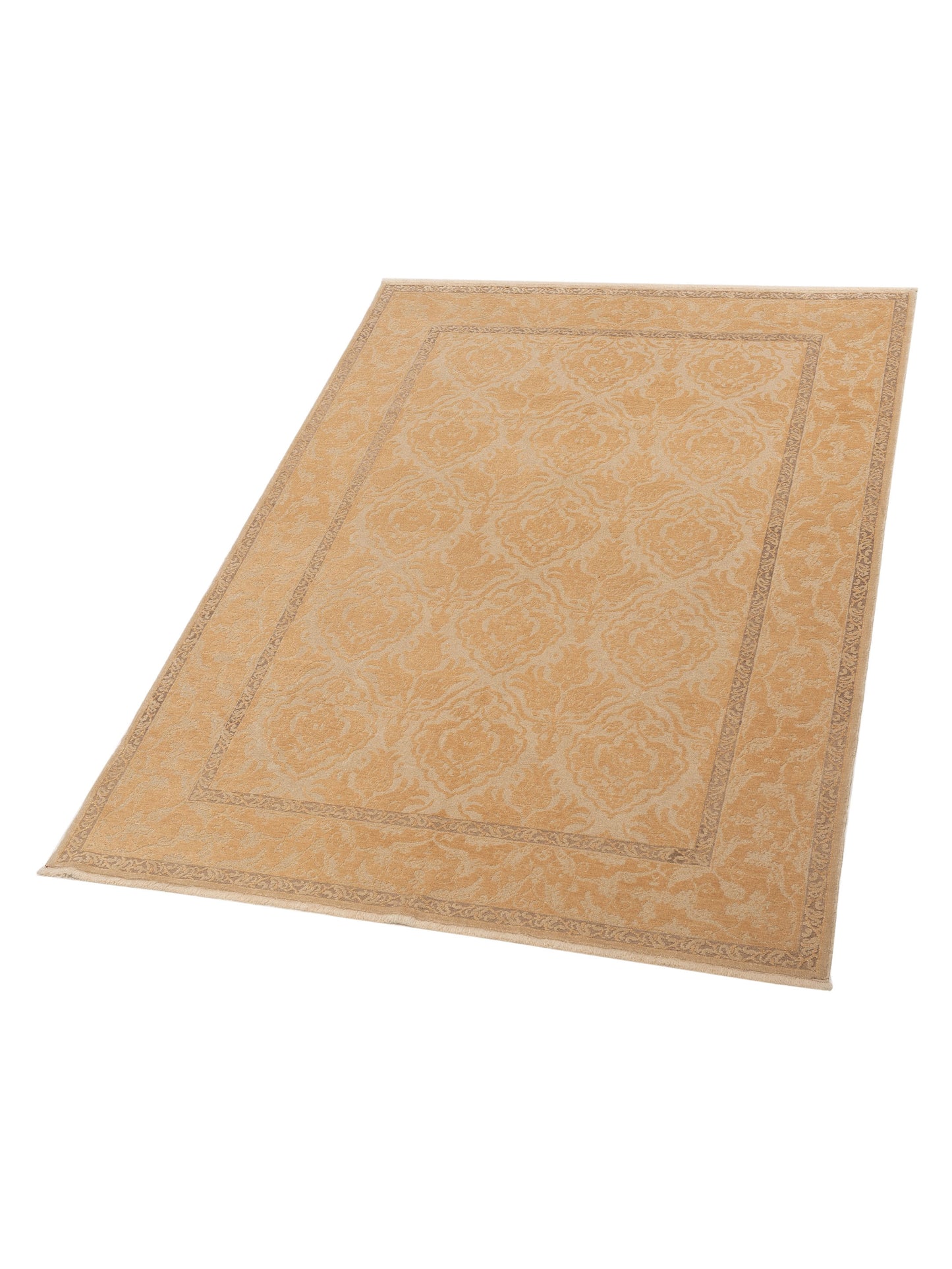Defne Tulip Cream Gold 6.3x9 Hand Knotted Rug