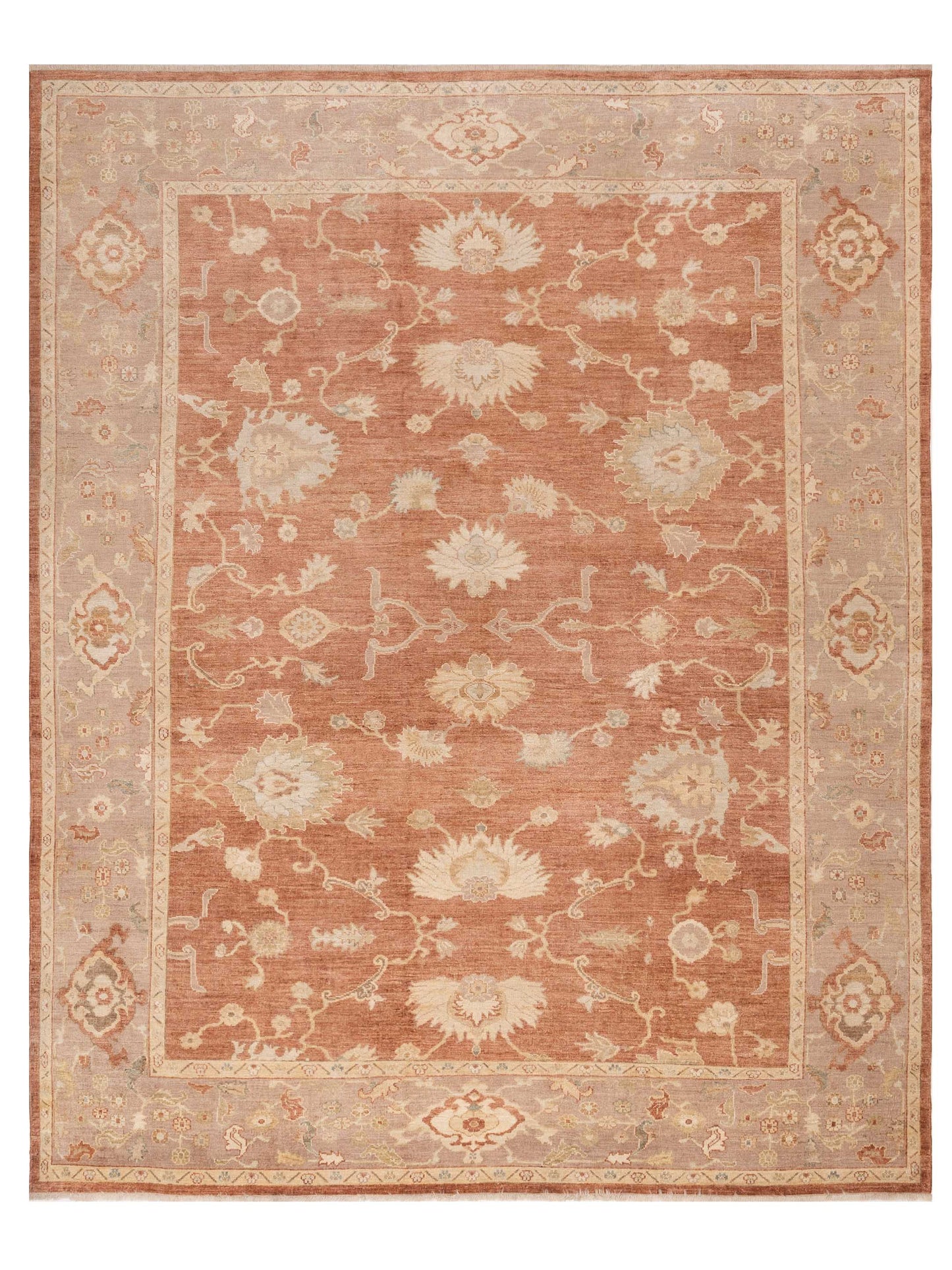 Anadol Angora Oushak  Rust Purple Traditional