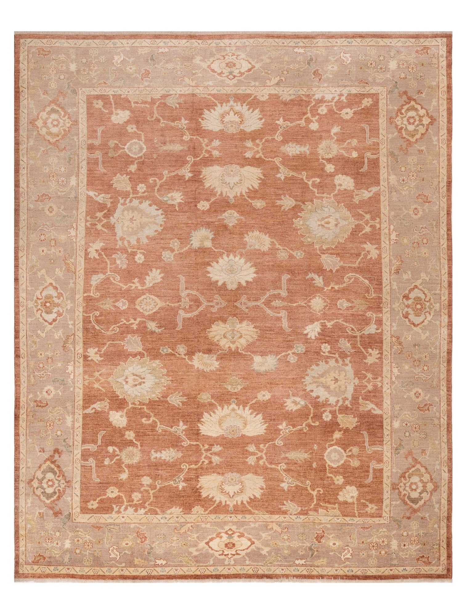 Anadol Angora Oushak  Rust Purple Traditional