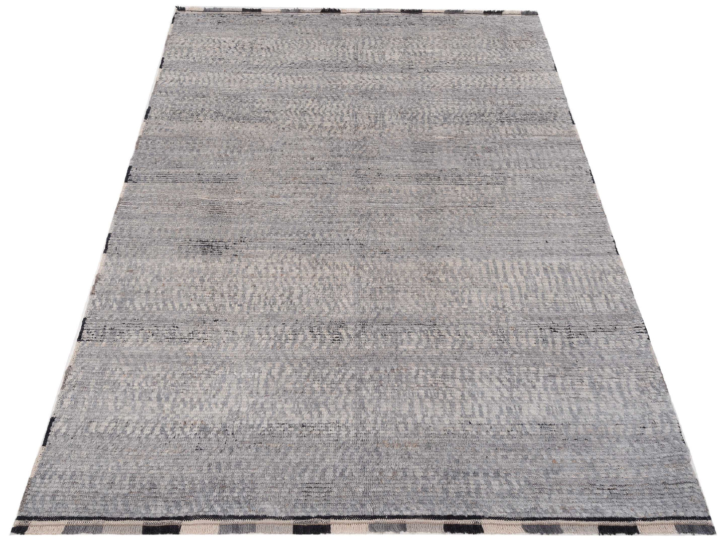 Atlas 149660 Silver Silver 6x8.8 Hand Knotted Rug
