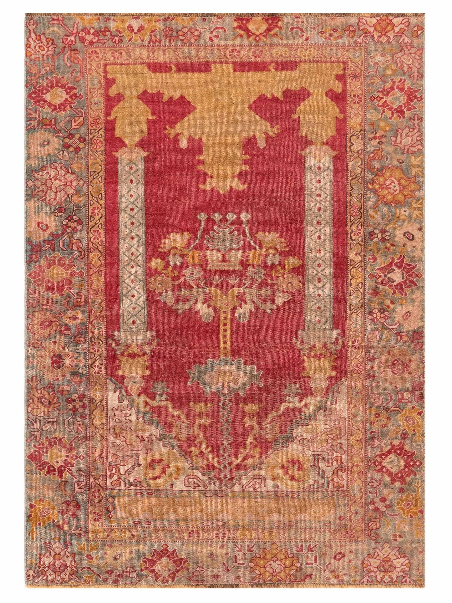 Pasha Old Anatolian  Red Sage Green Traditional