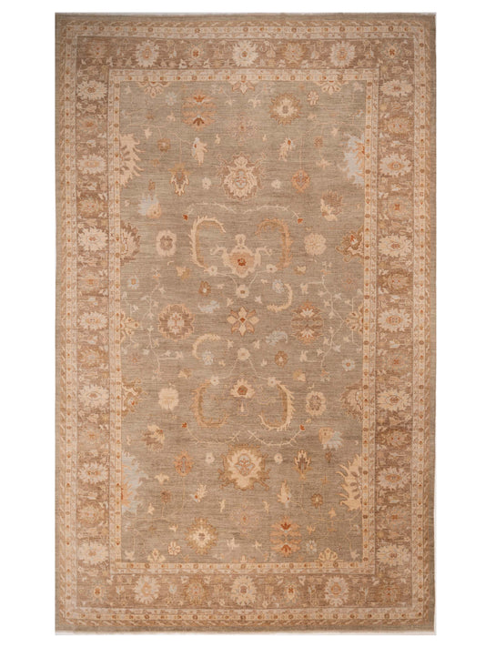 Anadol Angora Oushak  Green Brown Traditional