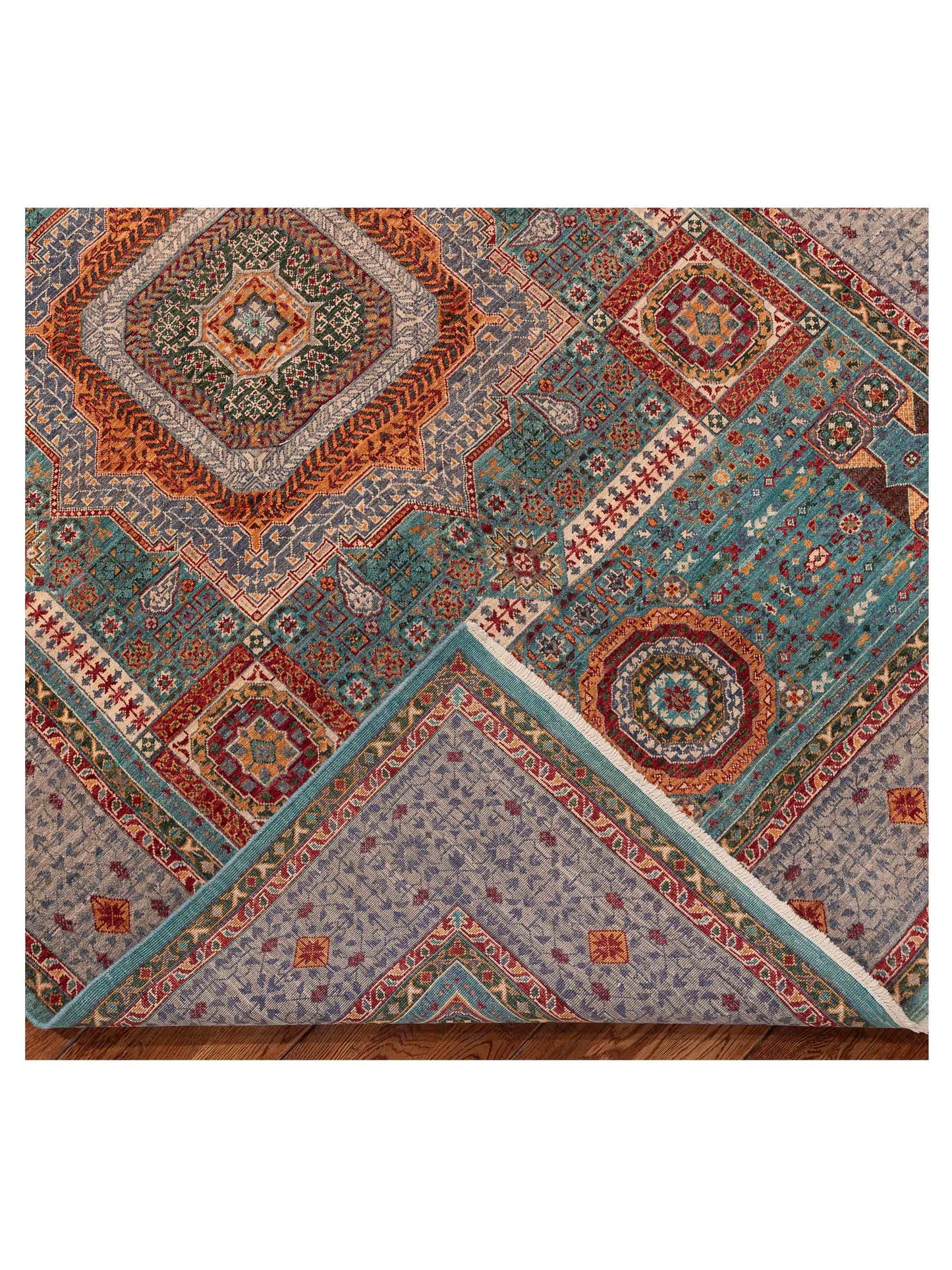 Artisan Mamluk 154652 Blue Gray 5.9x8.3 Hand Knotted Rug