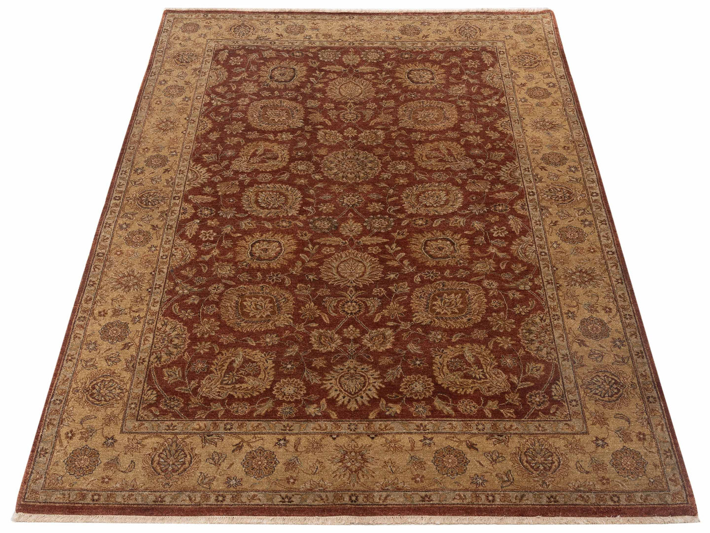 Royal 115026 Rust Gold 6.3x9.1 Hand Knotted Rug