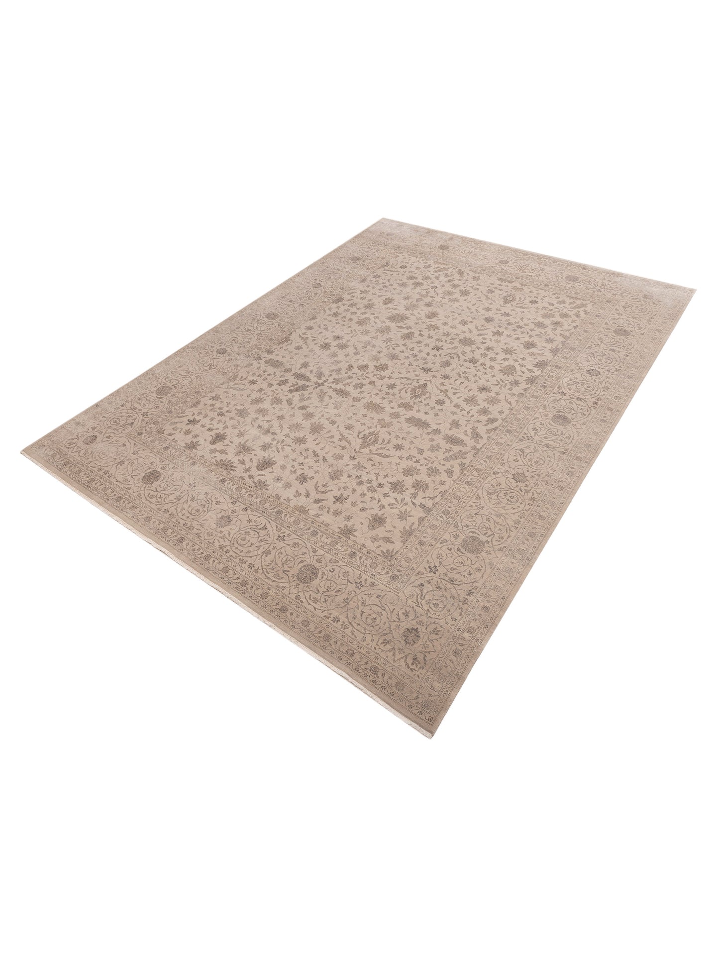 Mastersilk 119184 Silver Silver 10.1x14.2 Hand Knotted Rug