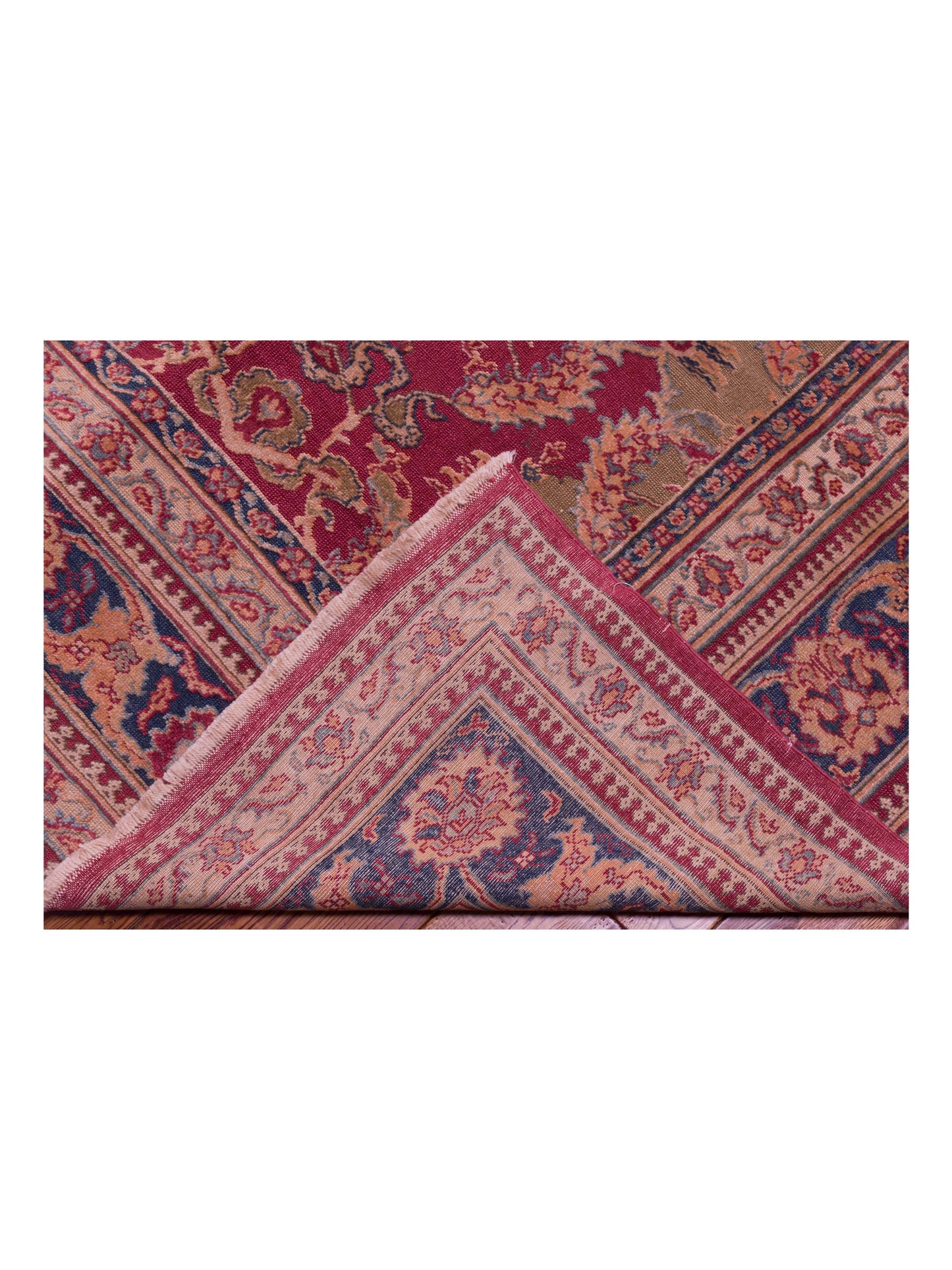Antique Loom 108168 Red Blue 12.4x18.2 Hand Knotted Rug