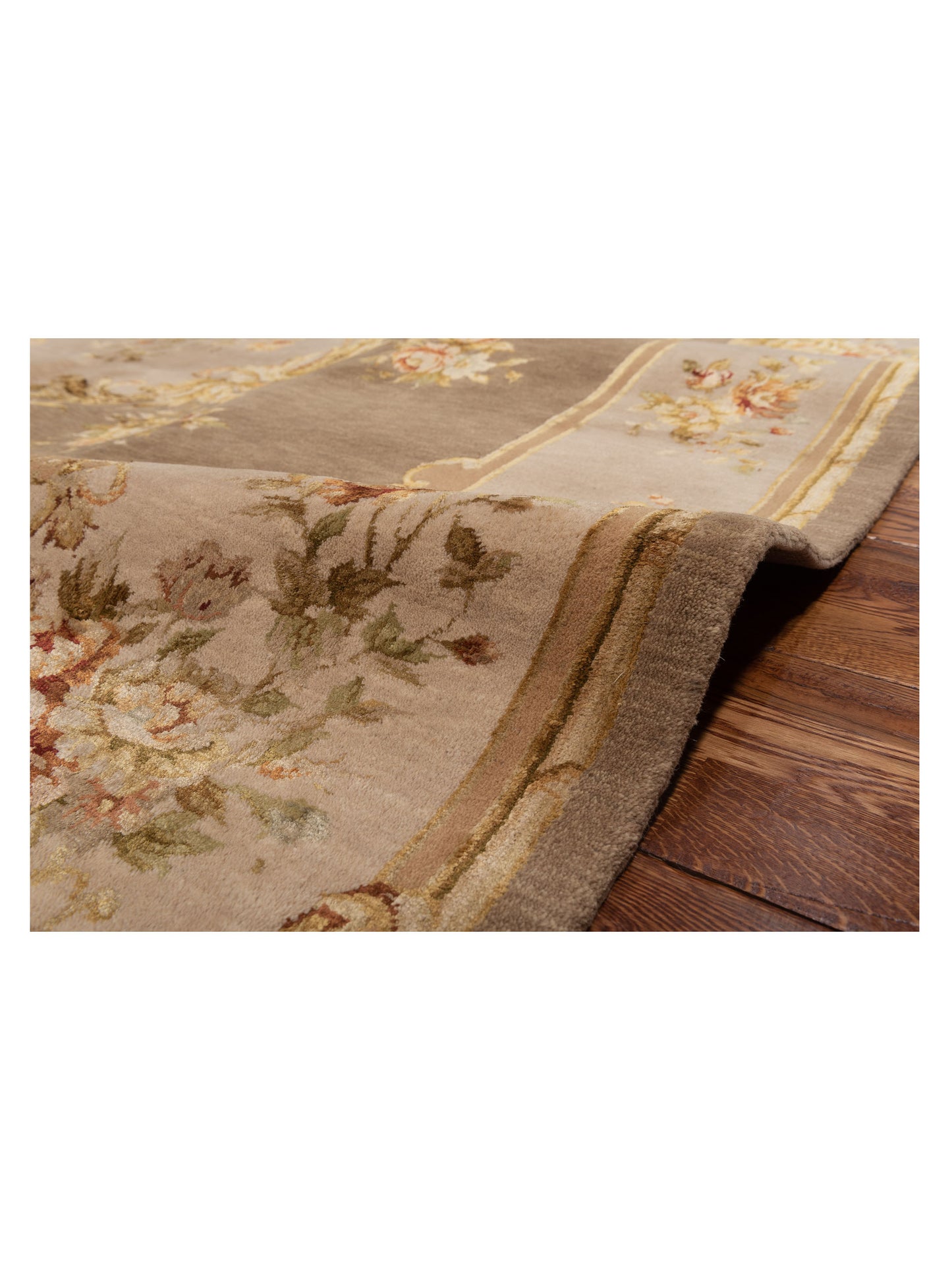 Imperial Silk 103791 Tobacco Beige 7.10x9.10 Hand Knotted Rug