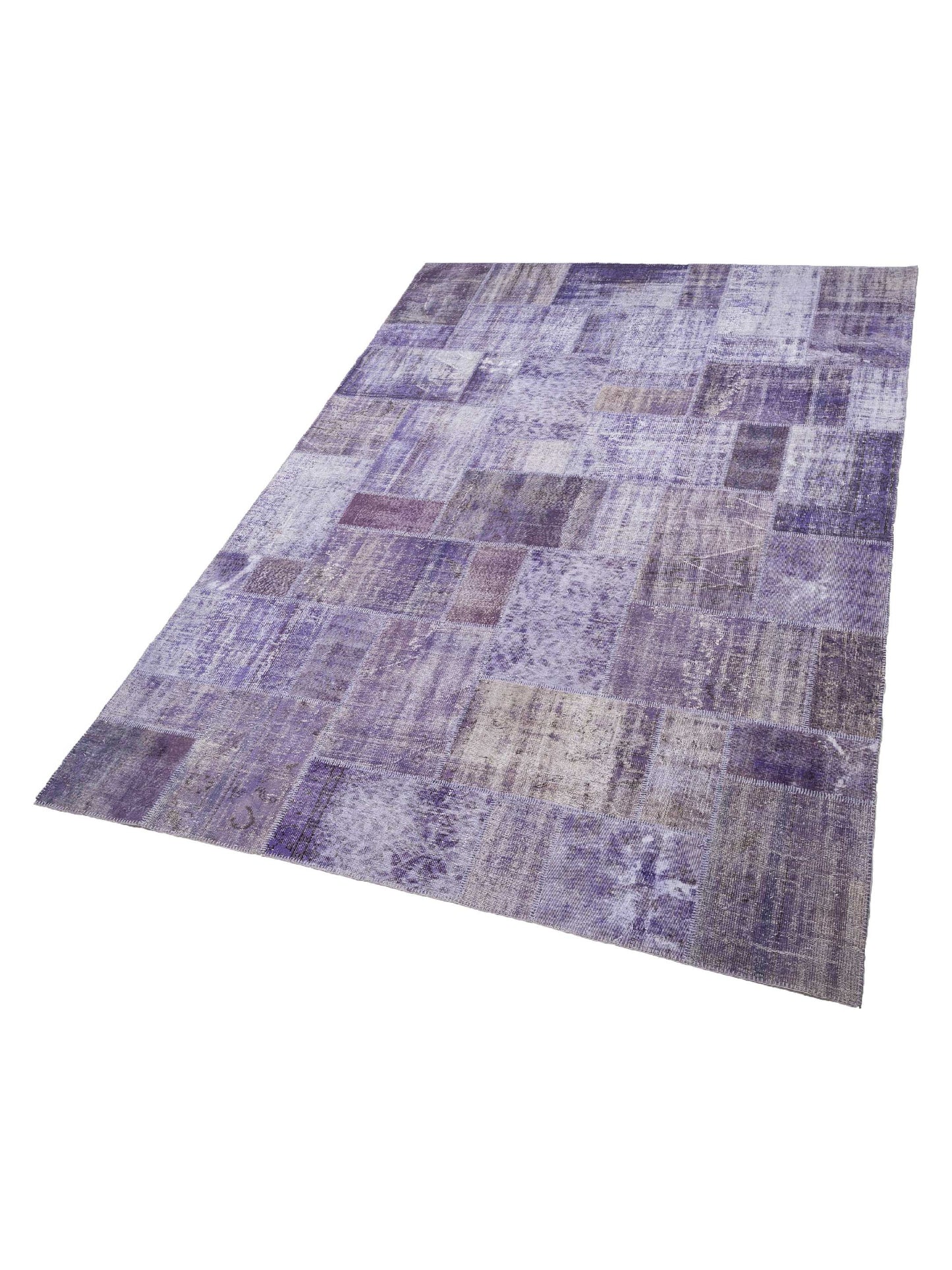 Turkish Vestige Patchwork 114825 Purple 9.11x13.10 Hand Knotted Rug