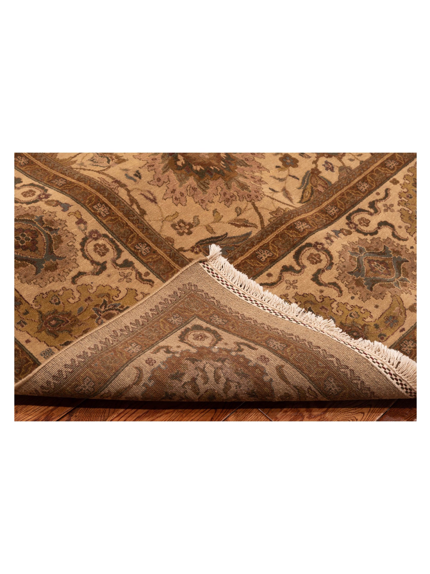 Crown 82068 Cream Ivory 9.3x12.4 Hand Knotted Rug