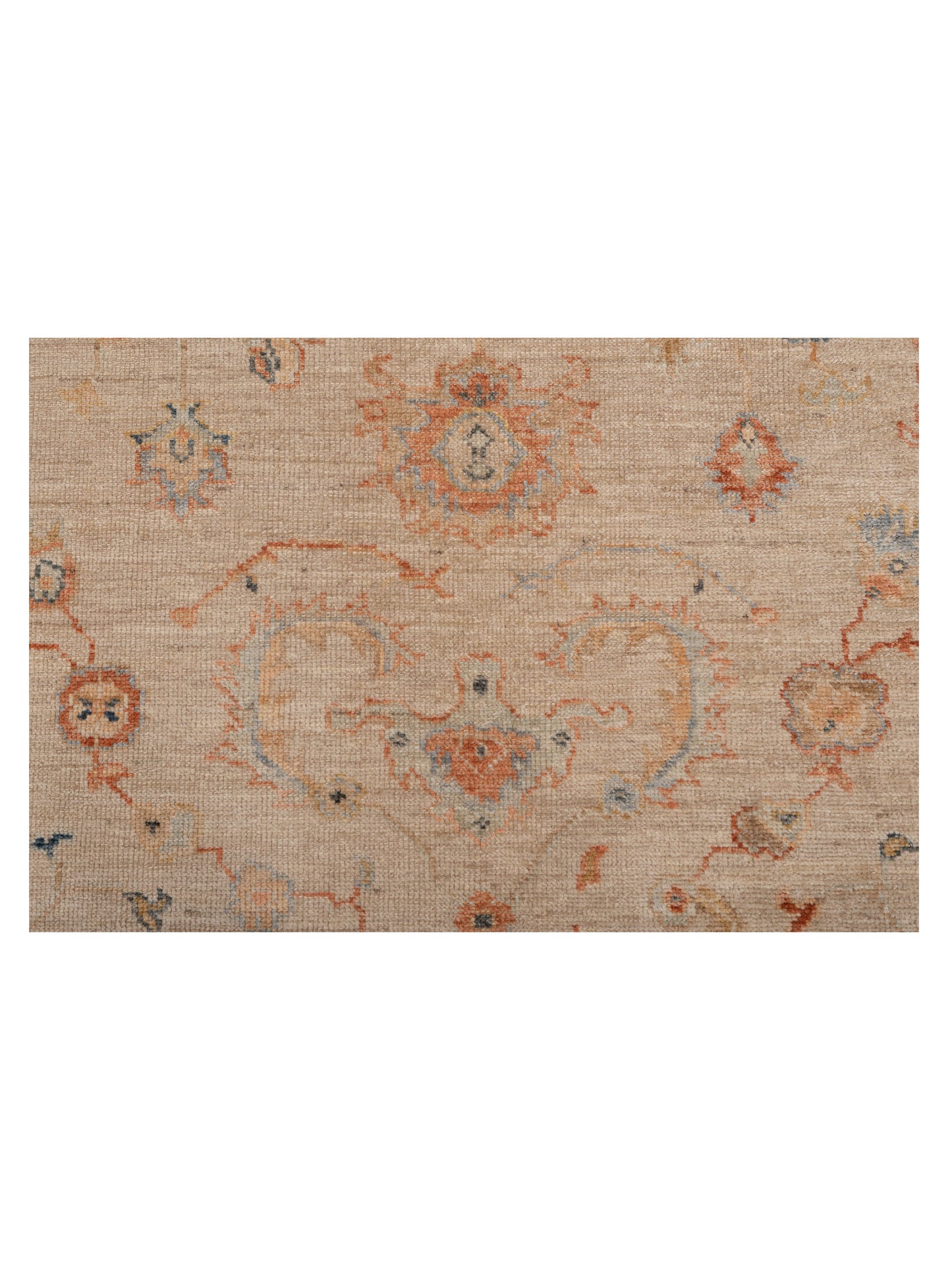 Angora Oushak 149523 Ivory Rust 6.2x13.4 Hand Knotted Rug