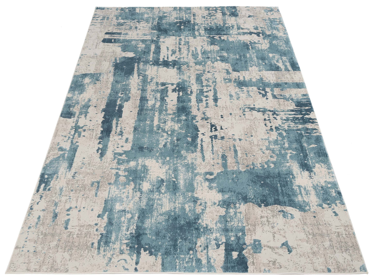 Palermo 130423 Blue Ivory 6.7x9.6 Machine Made Rug