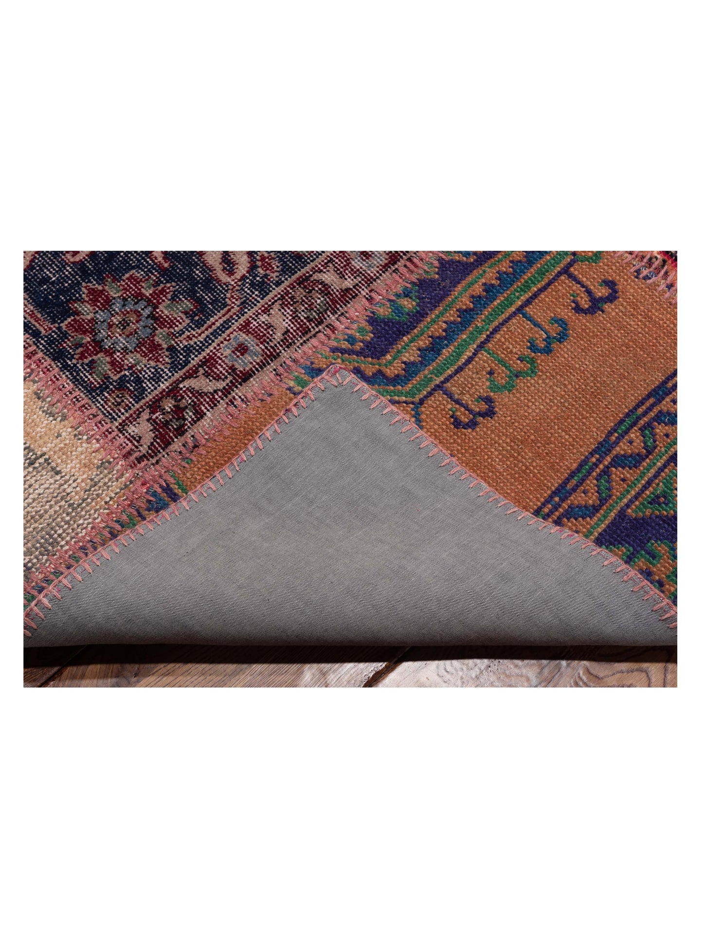 Turkish Vestige Patchwork 142746 Multi 11.6x15.6 Hand Knotted Rug