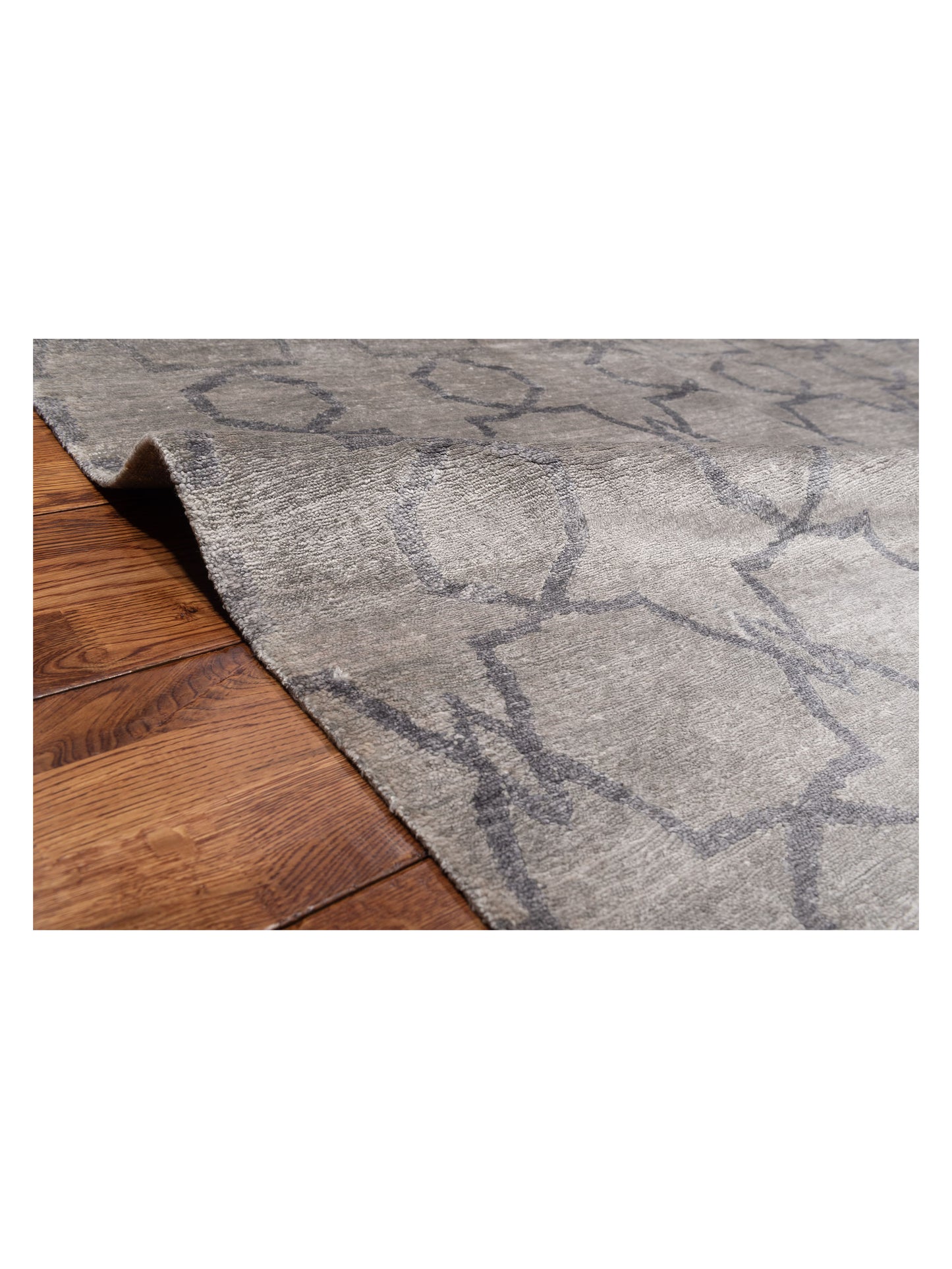 Tibetino 119195 Silver Gray 8x9.11 Hand Knotted Rug