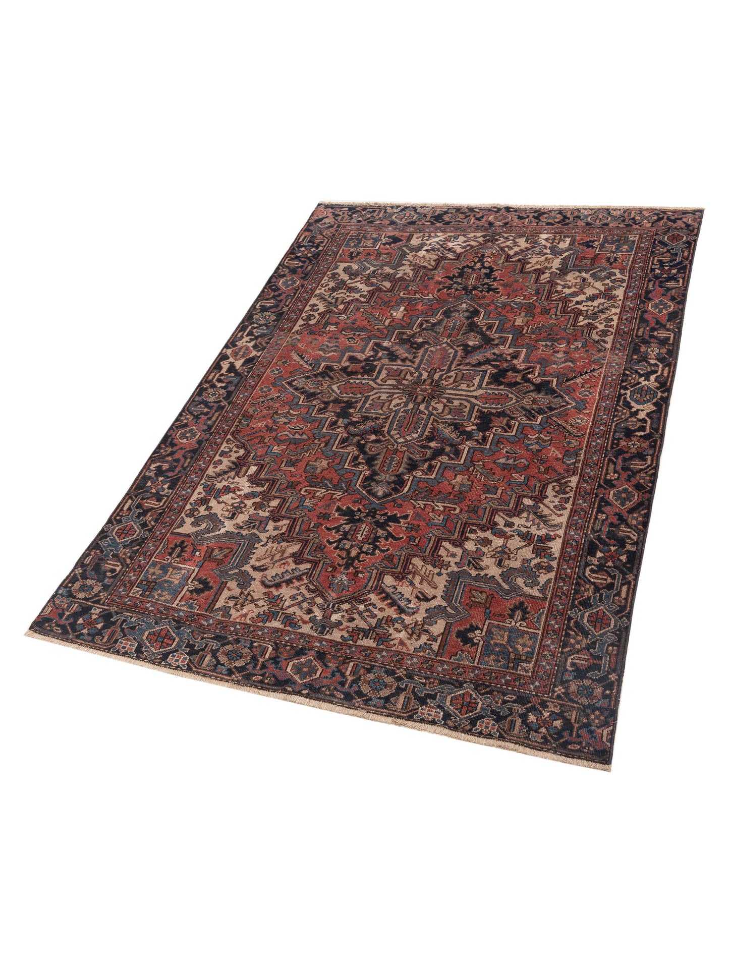 Persian 108066 Rust Navy 7.3x10.4 Hand Knotted Rug