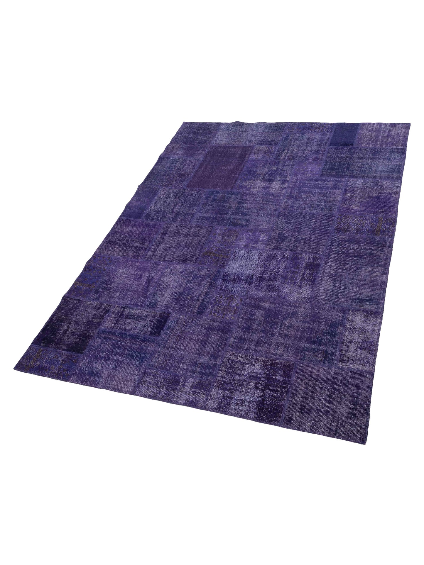 Turkish Vestige Patchwork 142801 Purple 8.3x11.5 Hand Knotted Rug
