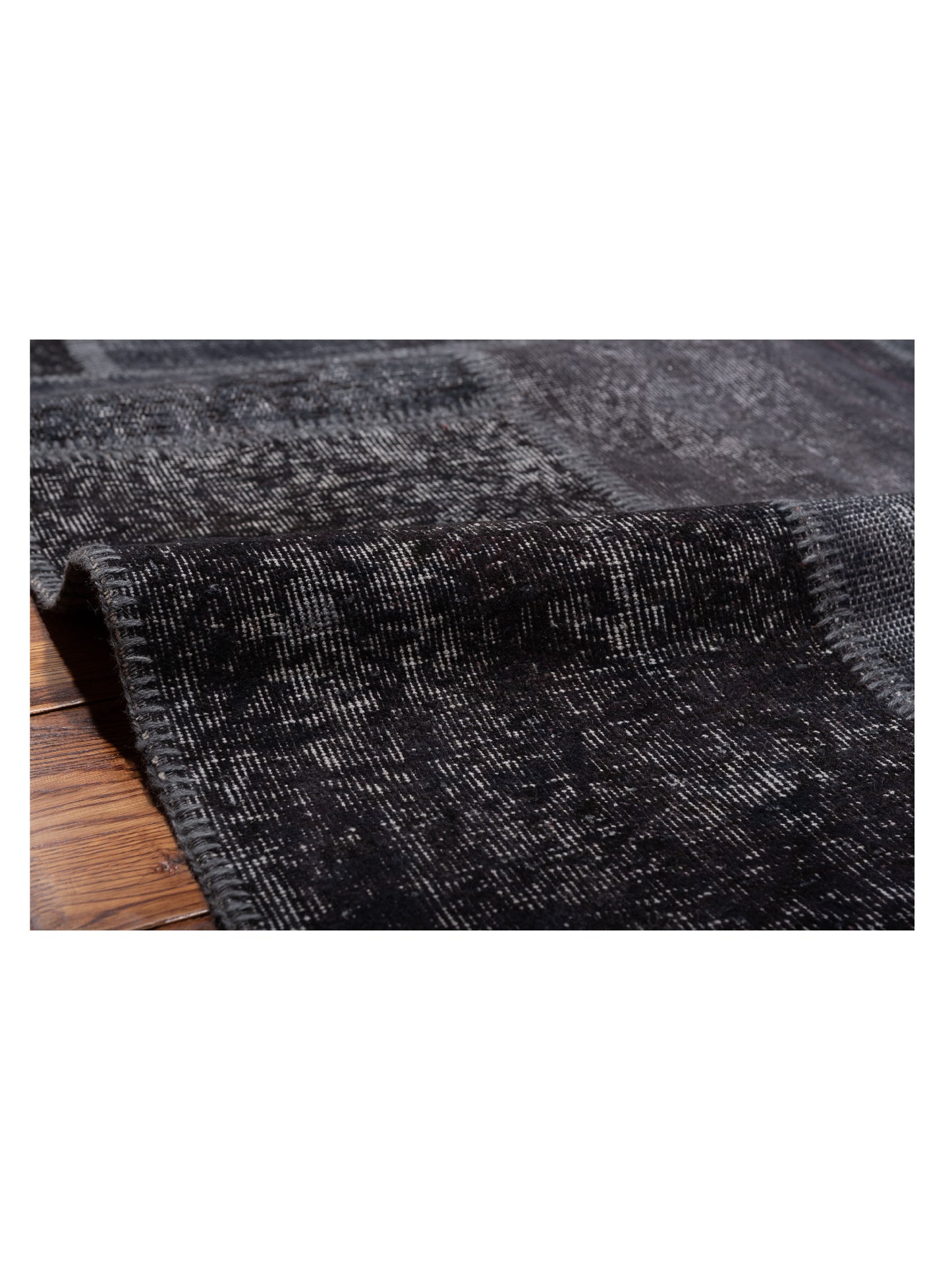 Turkish Vestige Patchwork 129333 Charcoal 12x15 Hand Knotted Rug