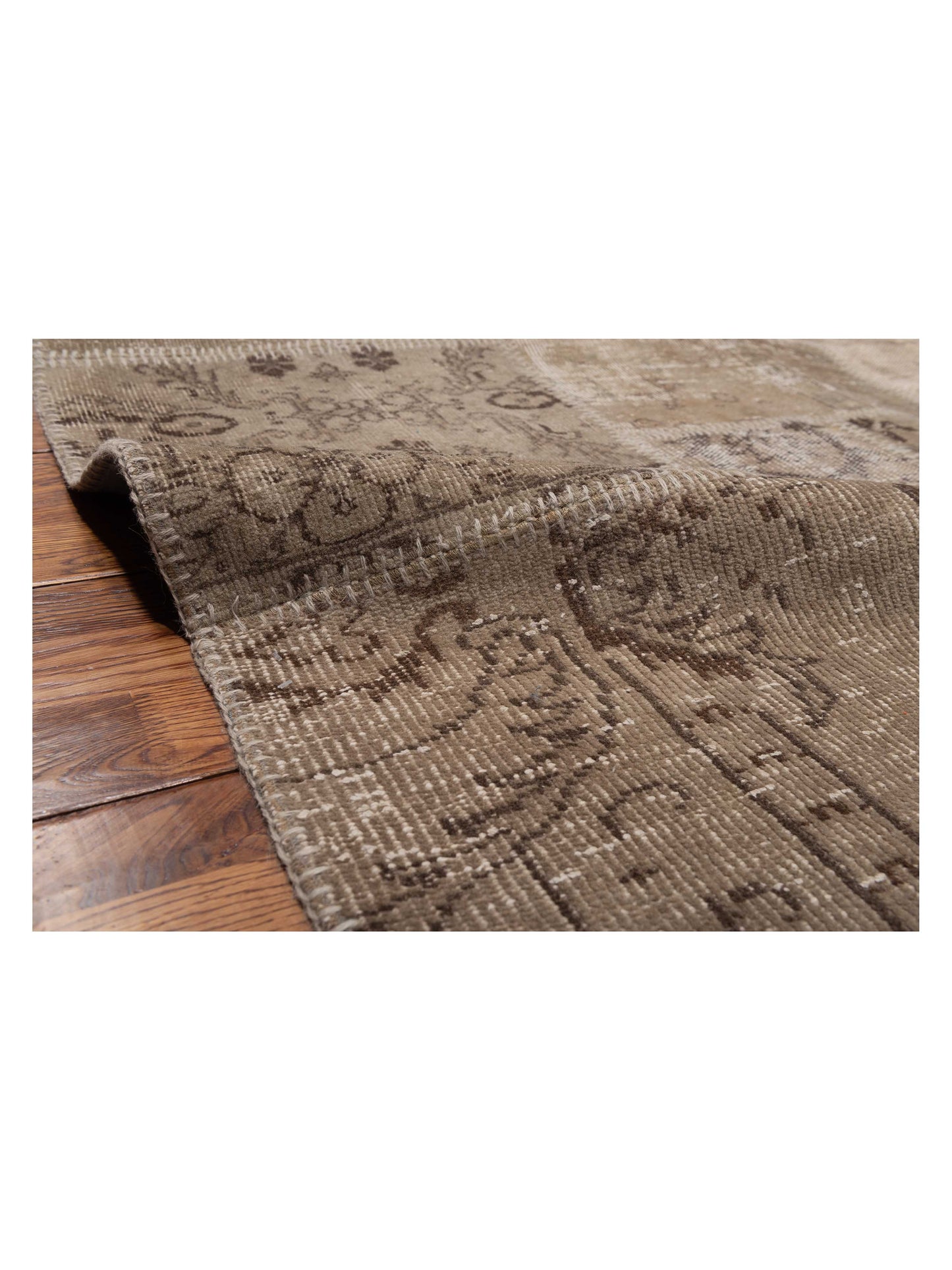 Turkish Vestige Patchwork 111013 Silver 8.2x9.10 Hand Knotted Rug