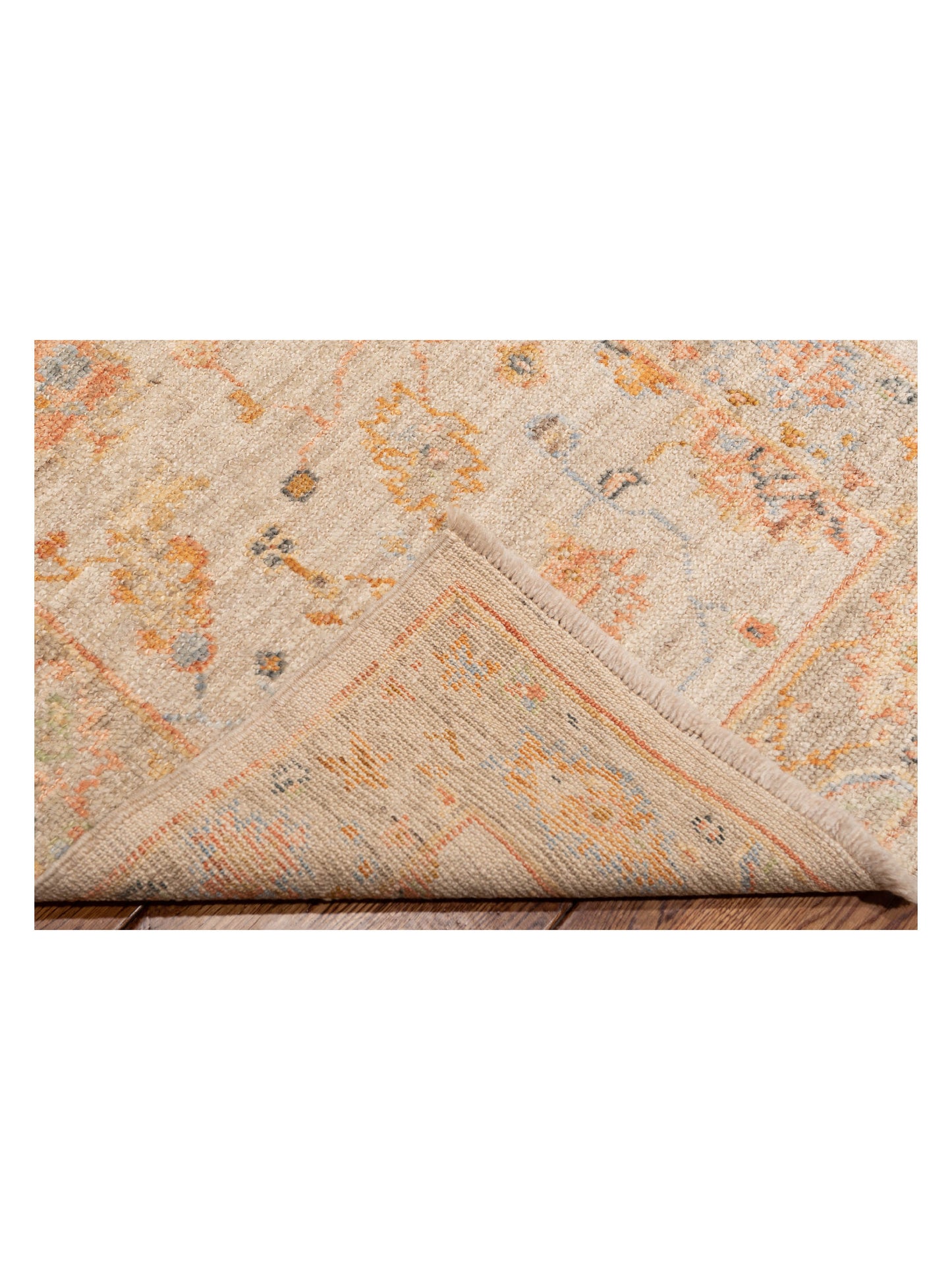 Angora Oushak 149352 Ivory Silver 2.6x11.10 Hand Knotted Rug