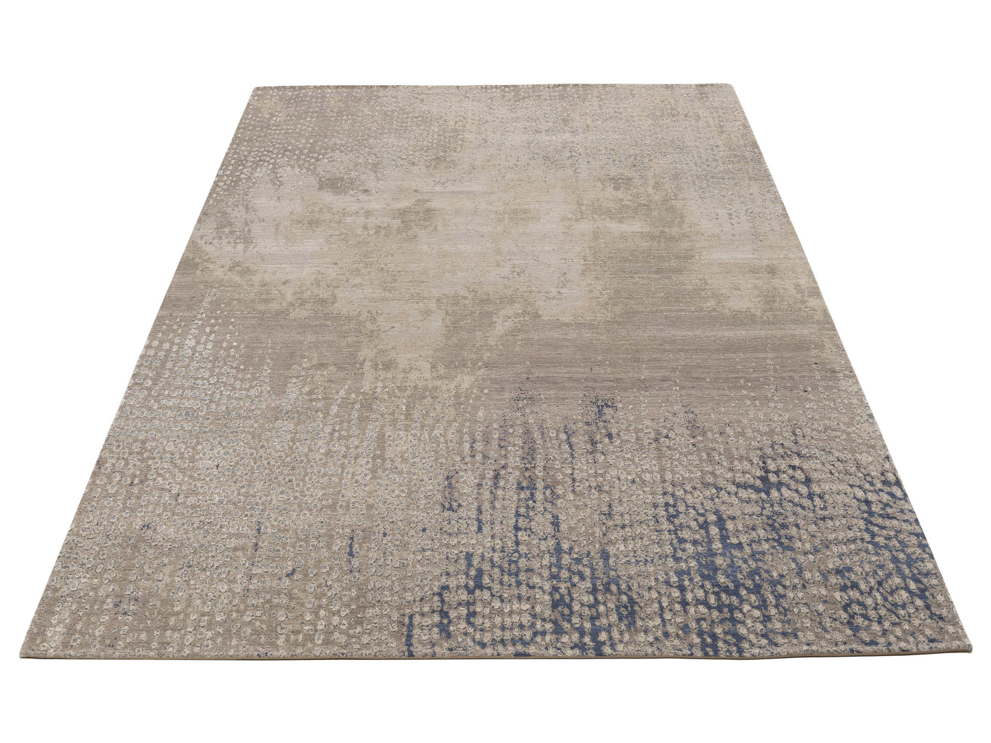 Dazzling 153377 Green Blue 9.1x12.2 Hand Knotted Rug