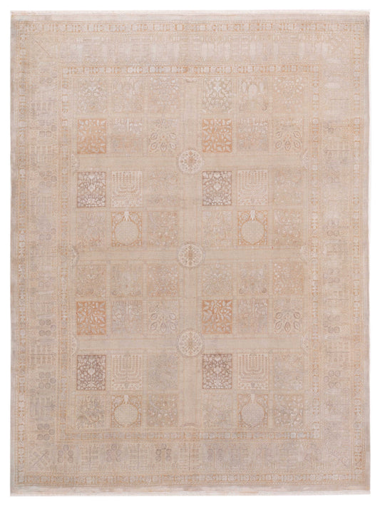 Rajpur Haji Jalili  Beige Silver Transitional