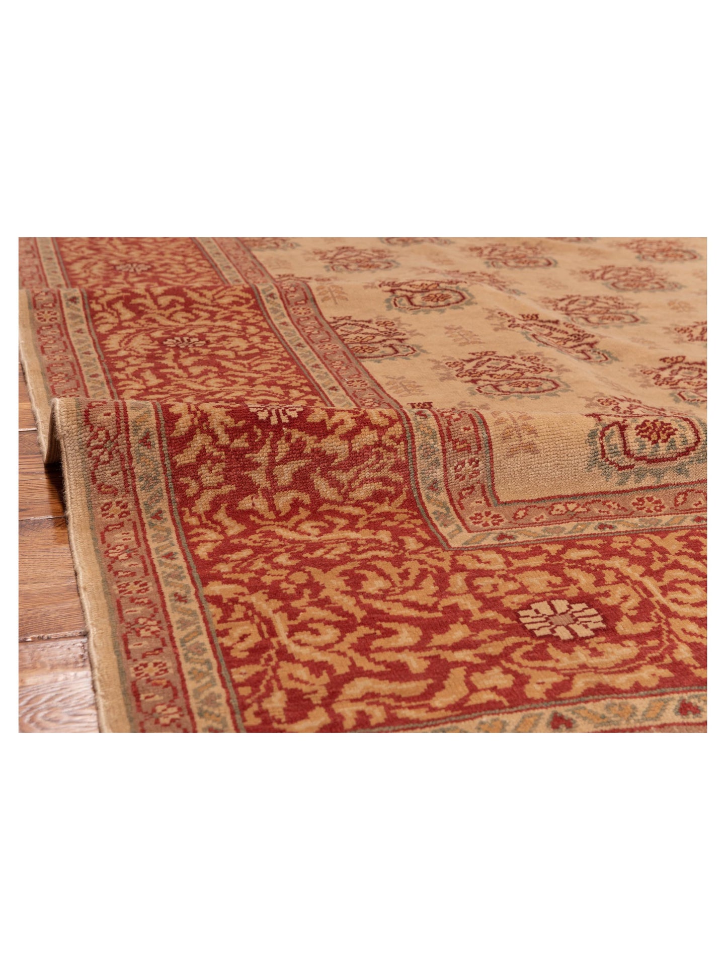 Antique Loom 148321 Beige Rust 6.8x9 Hand Knotted Rug
