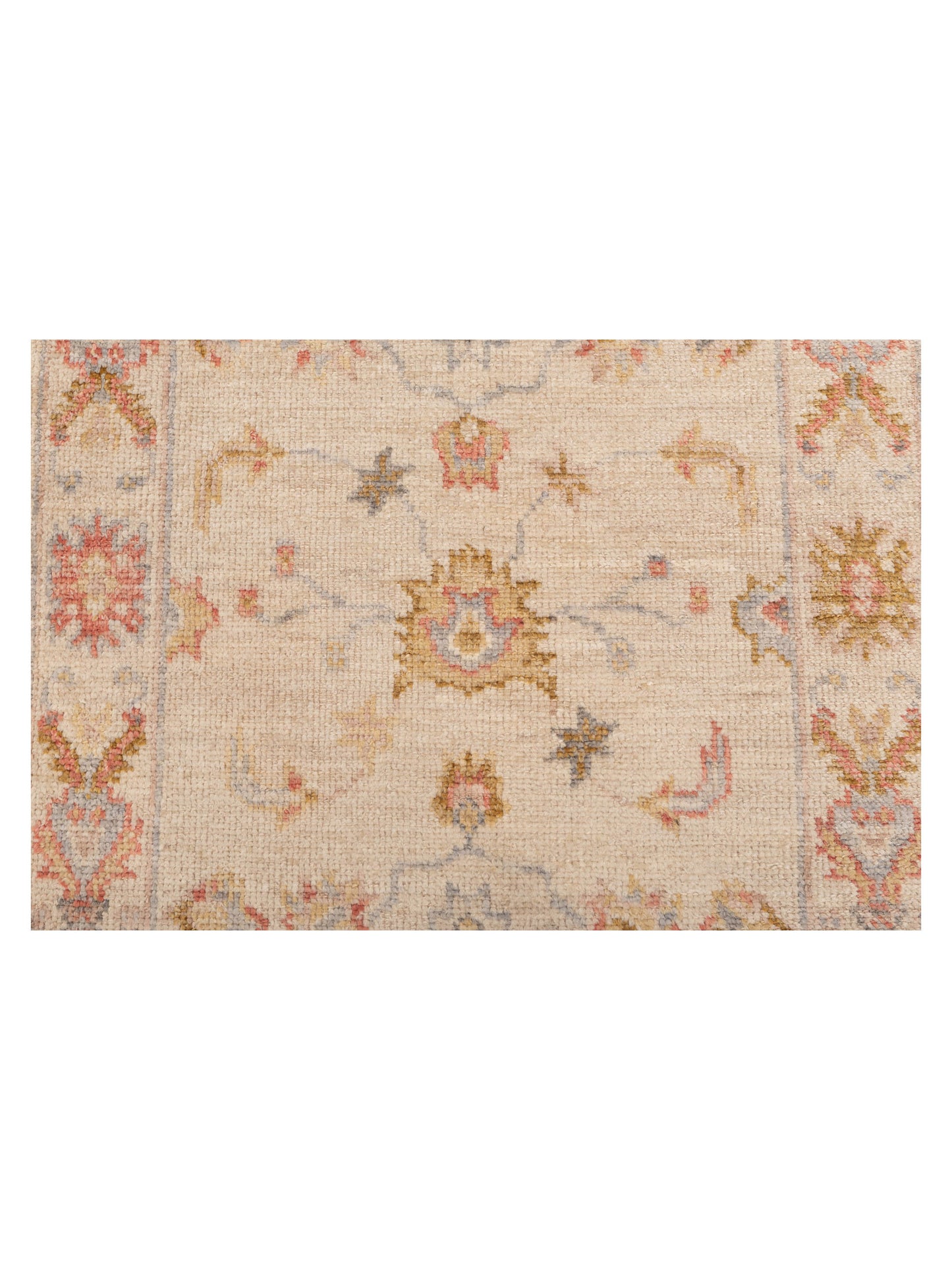 Angora Oushak 149624 Ivory Ivory 2.8x13.5 Hand Knotted Rug