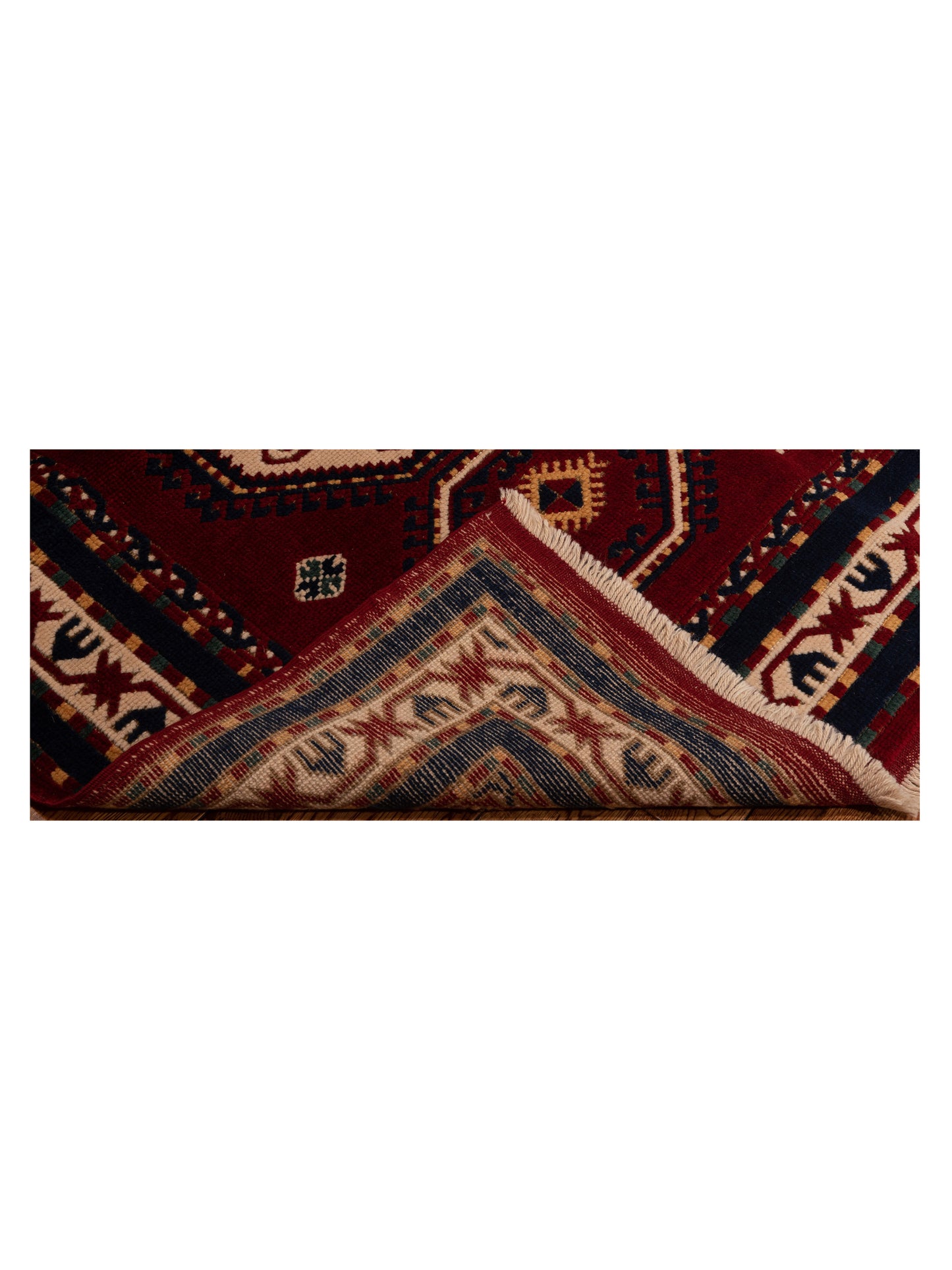 Turkish Shirwan 145232 Red Ivory 4.2x5.6 Hand Knotted Rug