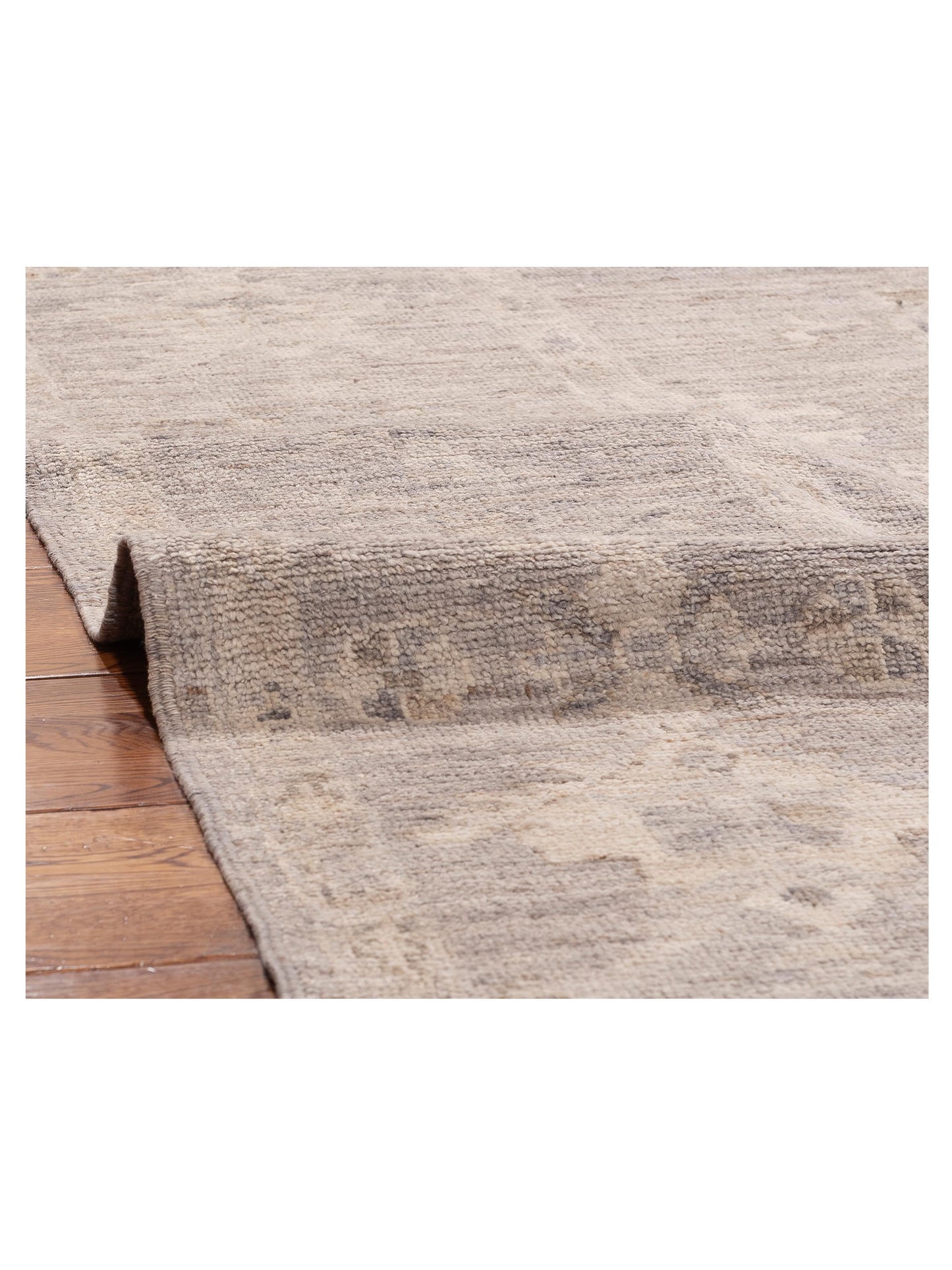 Angora Oushak 156152 Gray Gray 10.2x13.6 Hand Knotted Rug