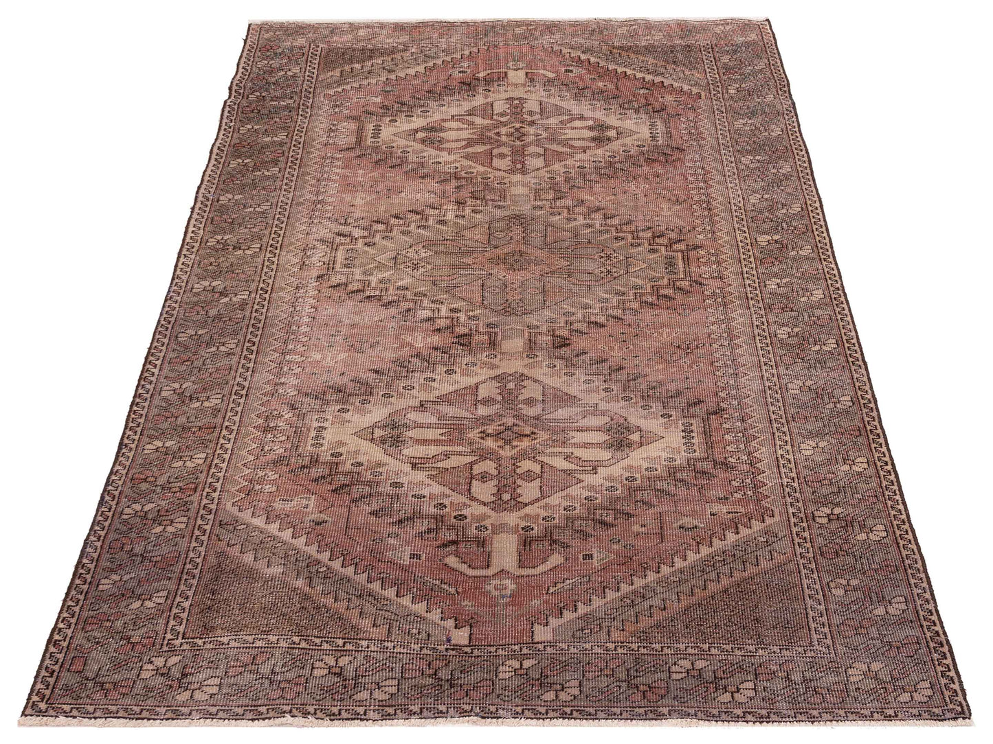 Persian 147729 Brown Gray 5.4x10 Hand Knotted Rug