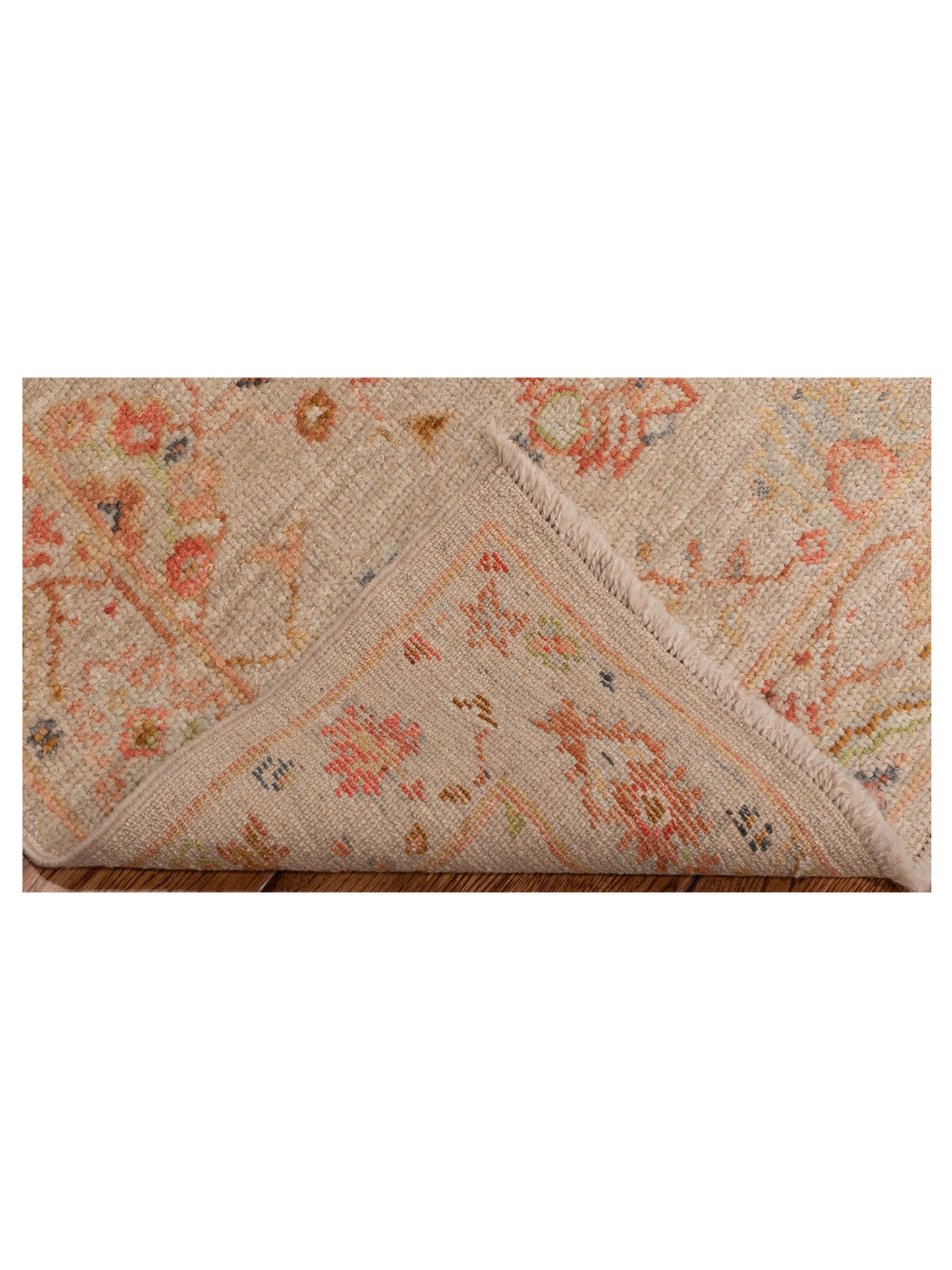 Angora Oushak 150227 Cream Cream 2.8x13.8 Hand Knotted Rug