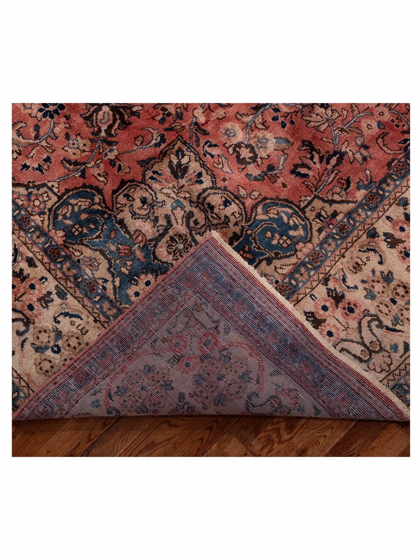 Persian 154398 Rust Ivory 9.3x12.7 Hand Knotted Rug
