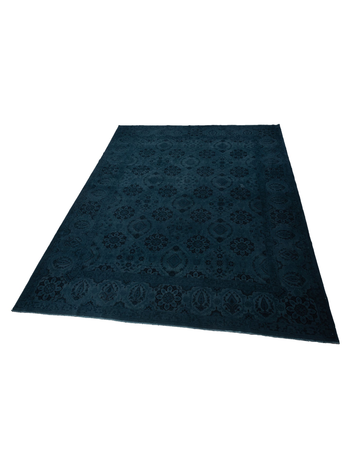 Vintage 114672 Indigo 12.7x15.3 Hand Knotted Rug