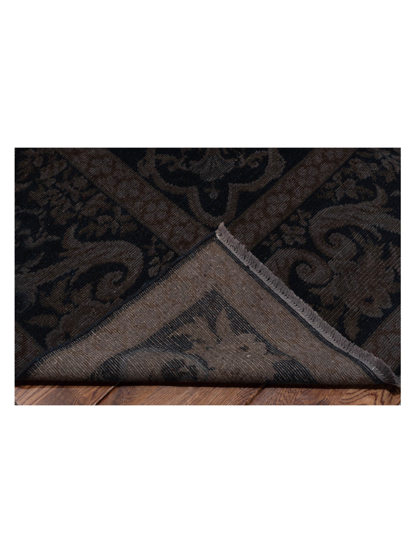 Vintage 108921 Charcoal 9.9x12 Hand Knotted Rug