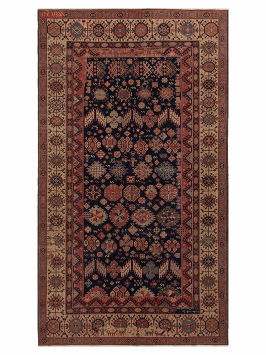 Pasha Antique Loom  Navy Ivory Traditional