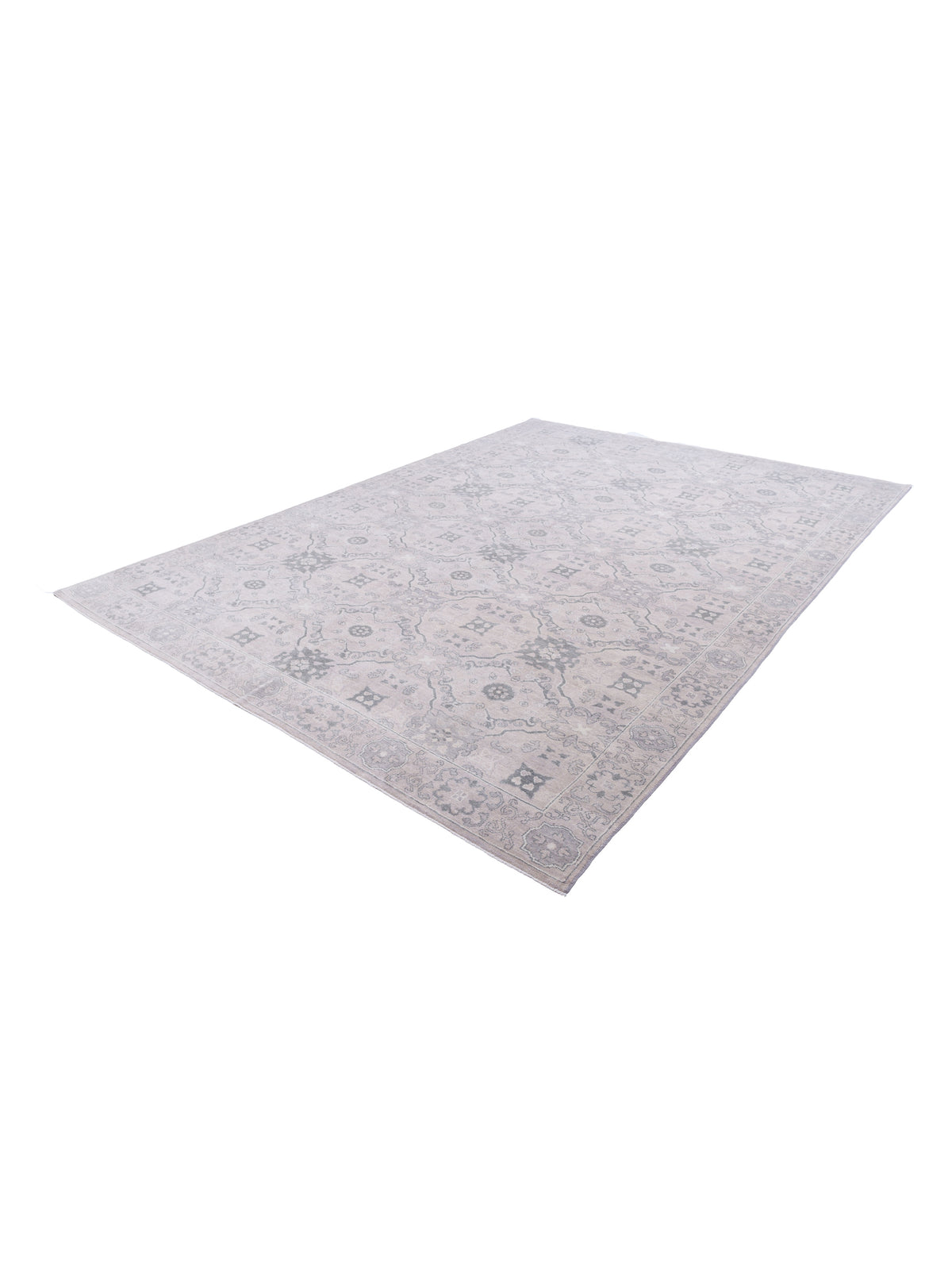 Andalusia 125246 Silver Silver 10.2x13.11 Hand Knotted Rug