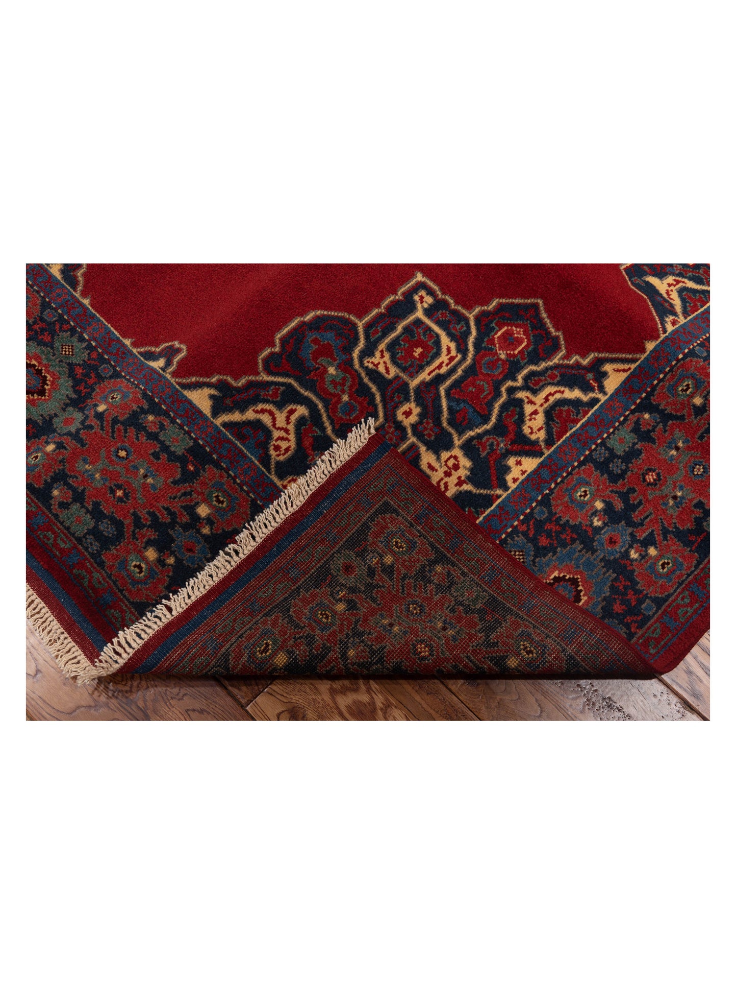 Turkish Shirwan 145124 Red Navy 6.7x9 Hand Knotted Rug