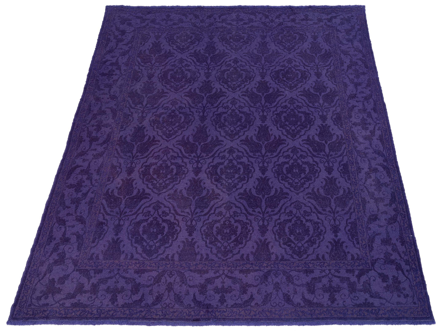 Color Bouquet 109174 Purple Purple 8.3x9.5 Hand Knotted Rug