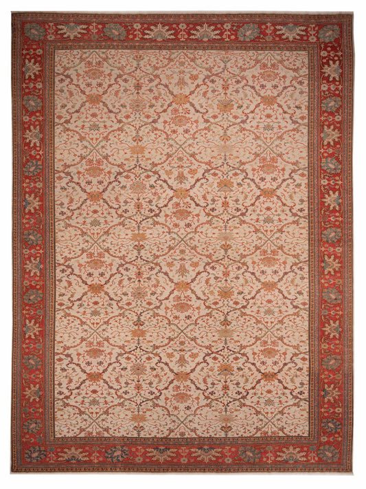 Pasha Antique Loom  Ivory Rust Transitional